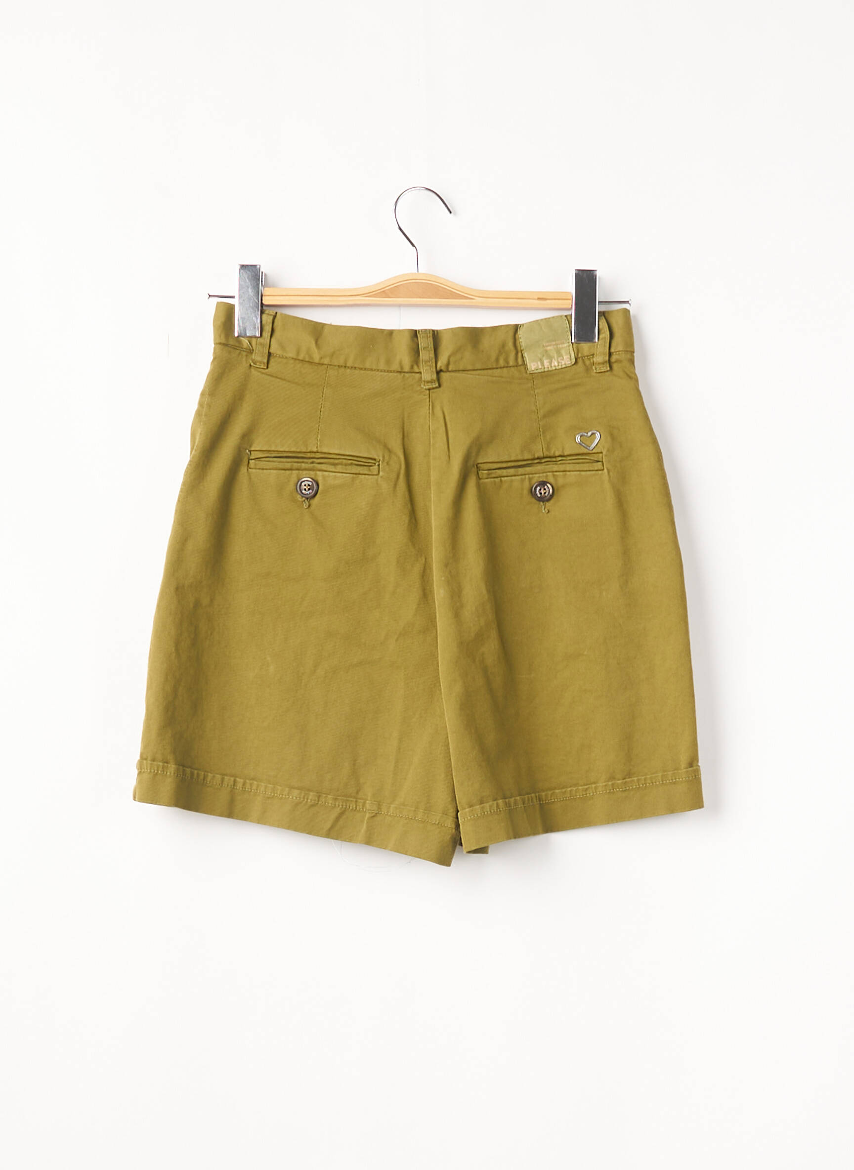Please Bermudas Femme couleur vert