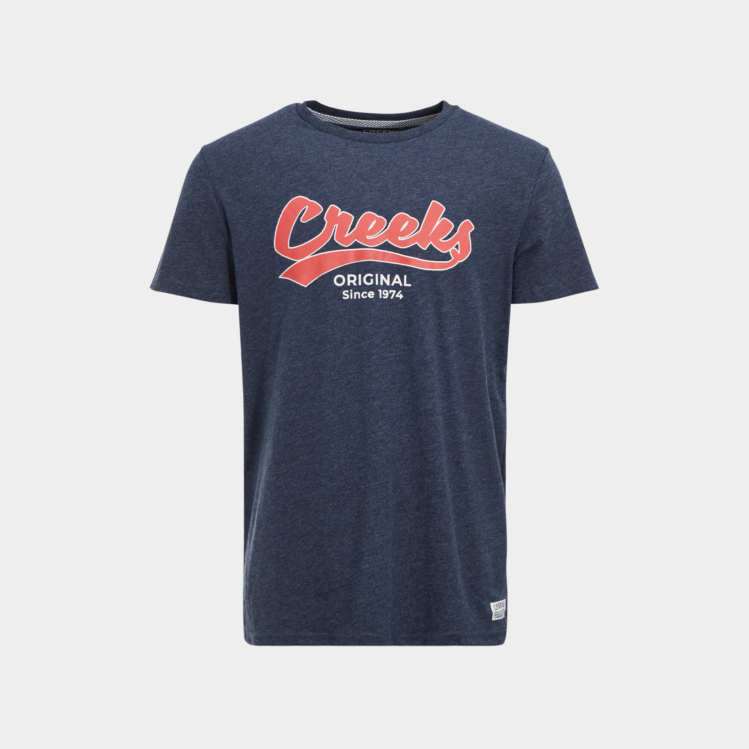 T-shirt coton manches courtes Creeks bleu marine homme | La Halle
