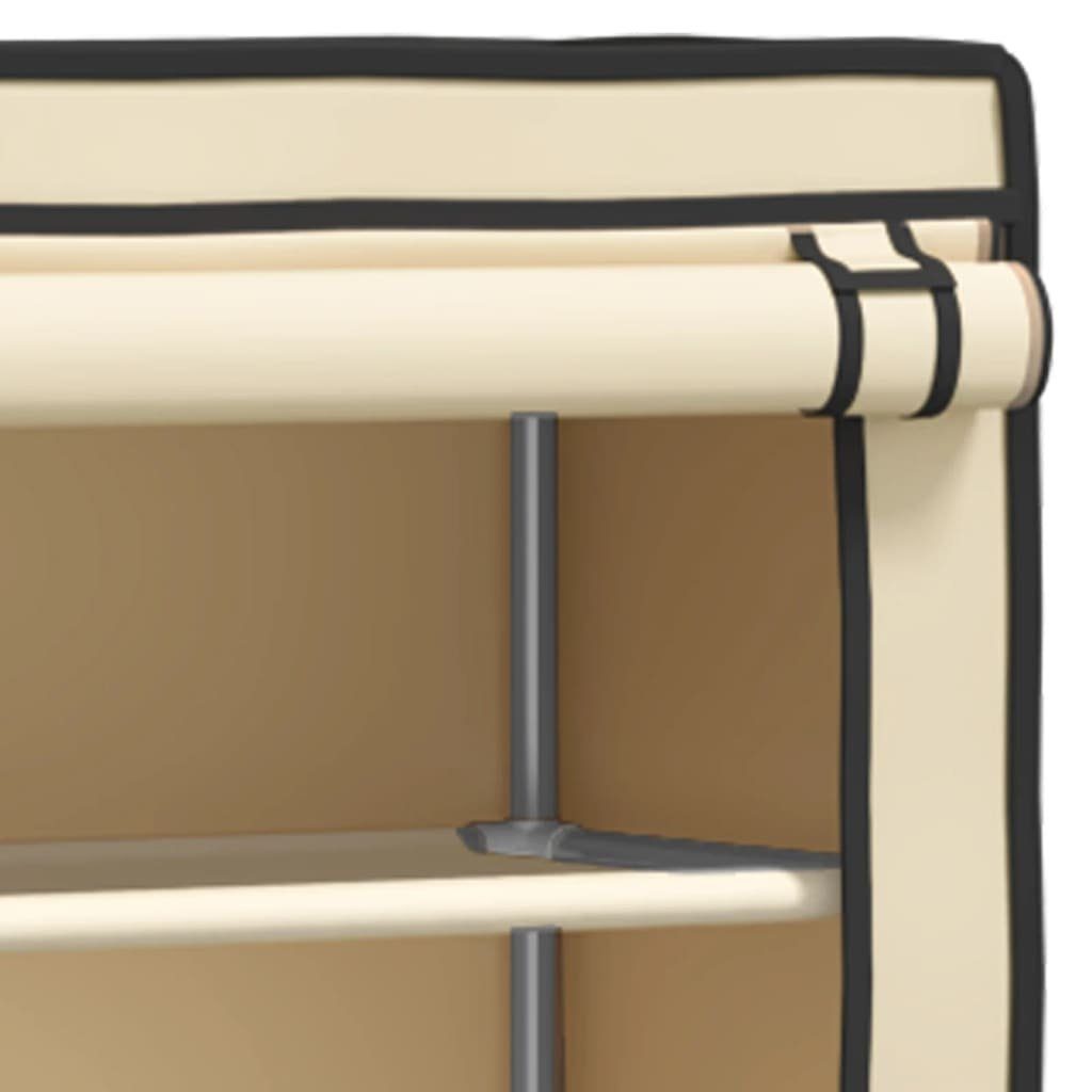 vidaXL Handtuchhalter Waschmaschinenregal 2 Ablagen Creme 71x29,5x170,5 cm Eisen