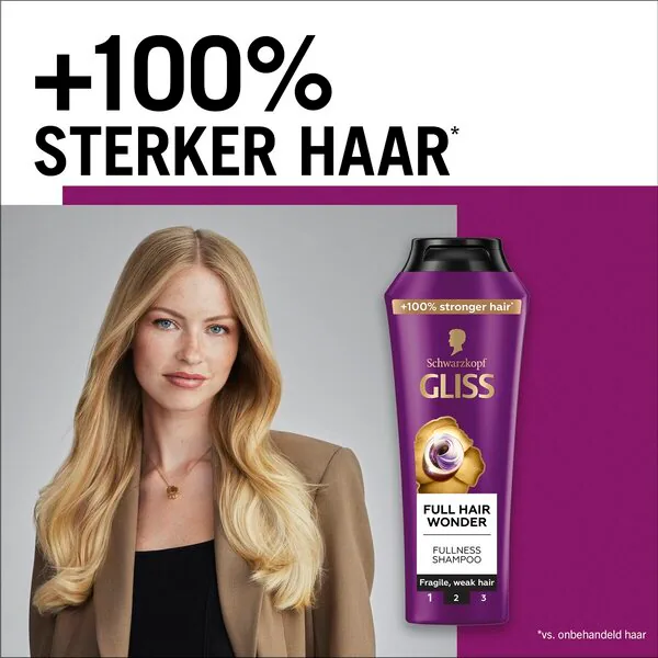 Gliss Full Hair Wonder dúsító sampon 250ml