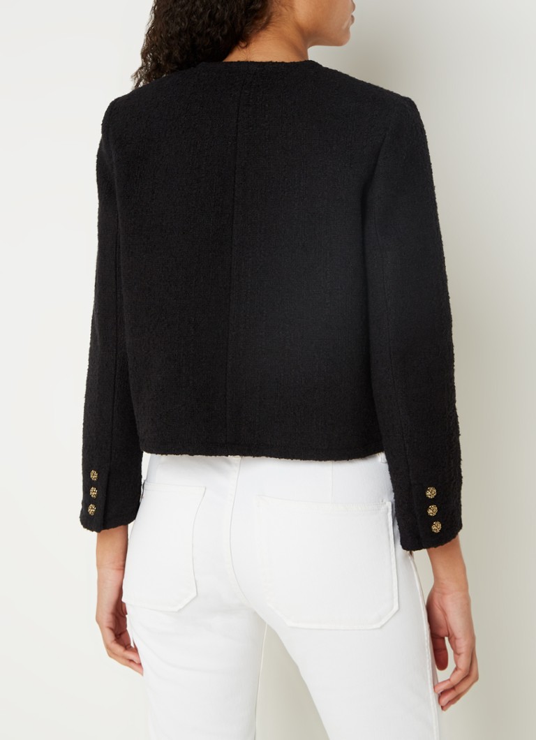 ba&sh Meredith tweed jacket with patch pockets