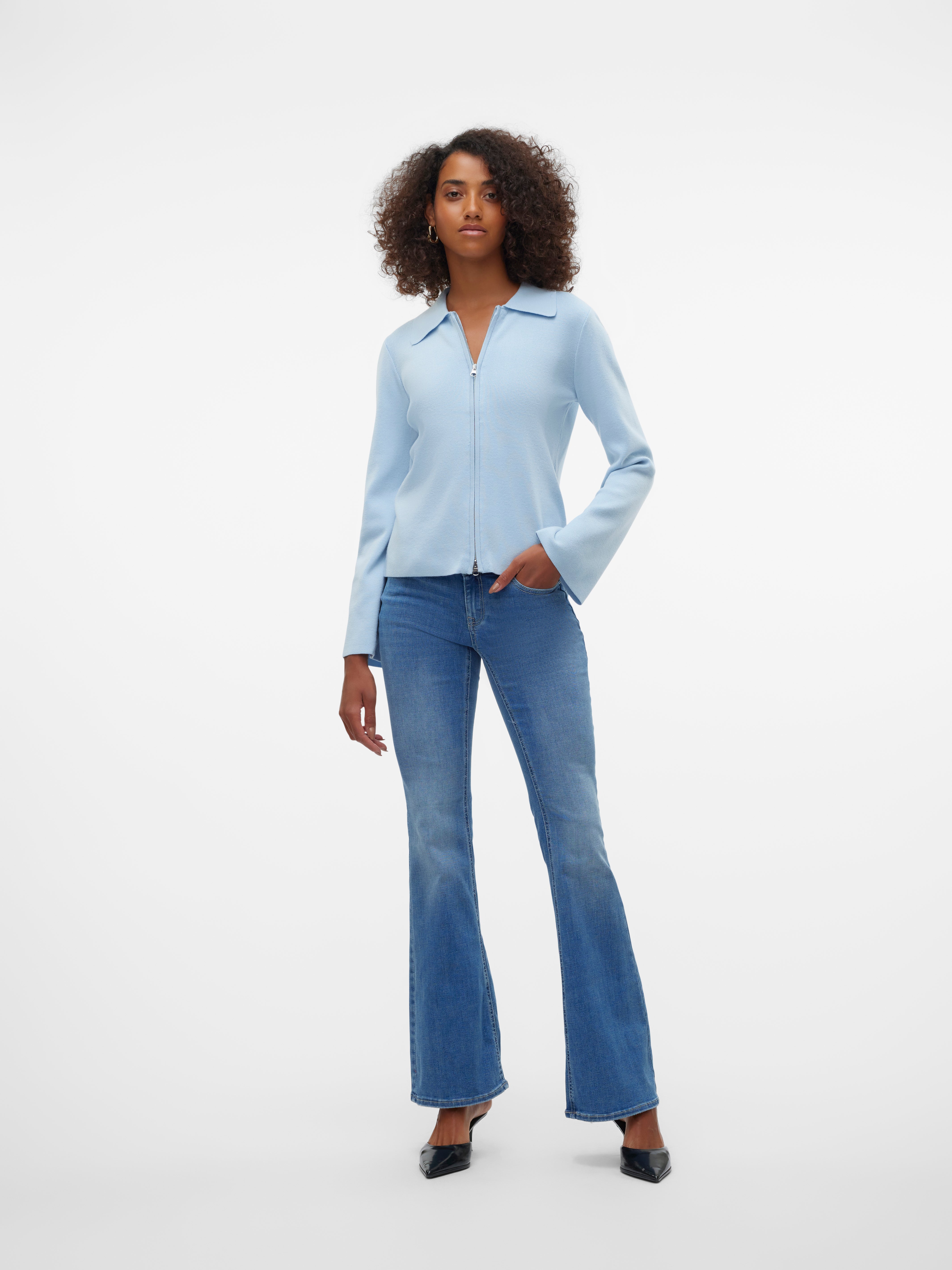 VMSIGI Niedrige Taille Ausgestellt Jeans