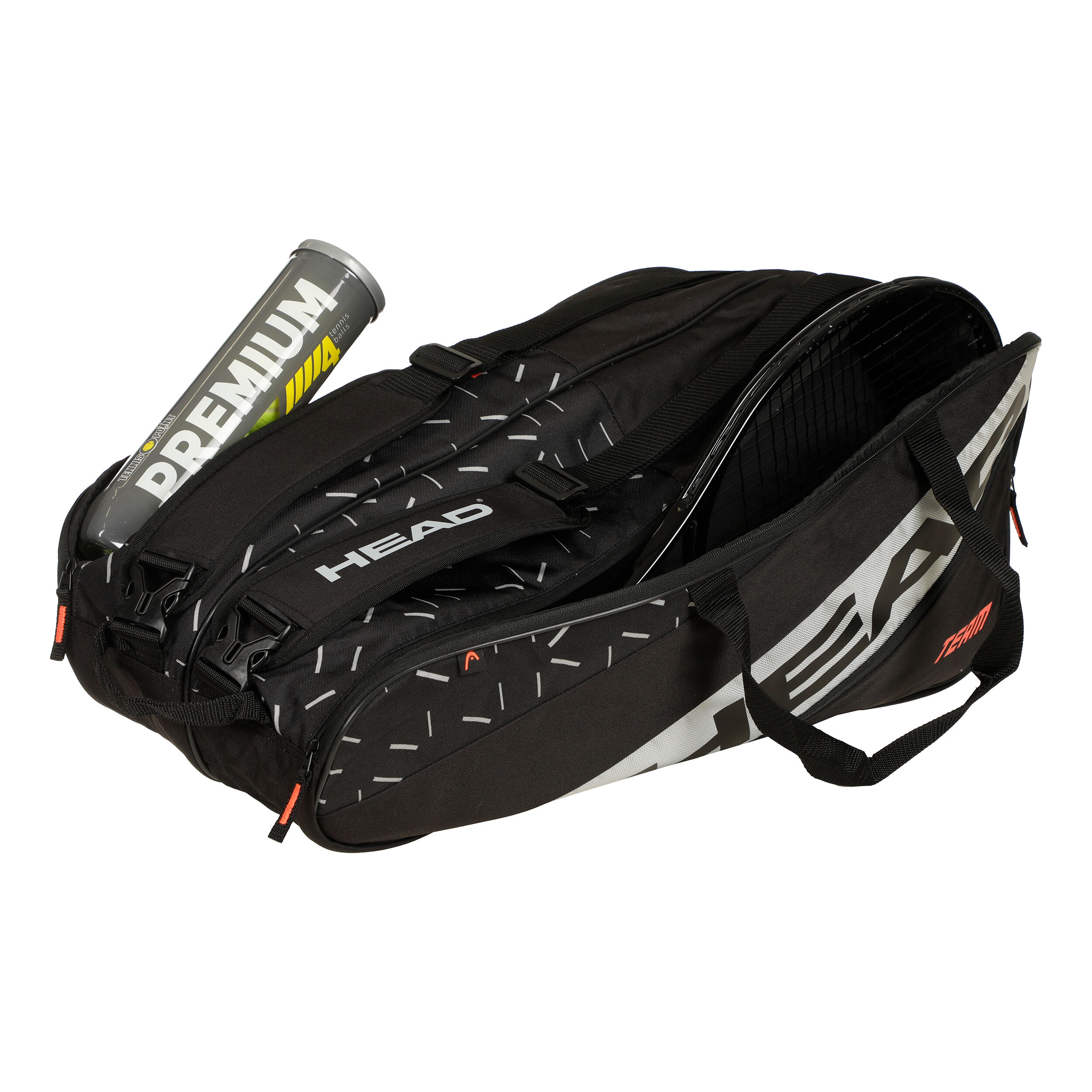 Team Racquet Bag L Schlägertasche - Schwarz, Grau