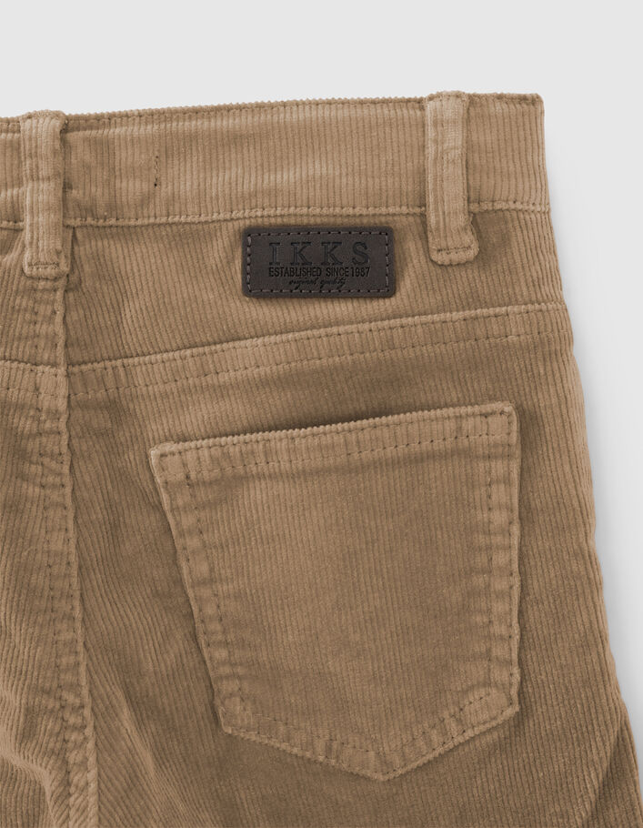 Pantalon SLIM moka en velours milleraies garçon