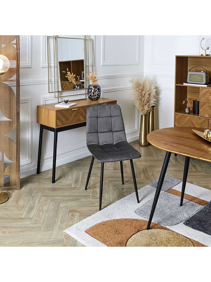 Rétro Chic Esszimmerstuhl ''Mateo'' in Grau - (B)45 x (H)88 x (T)52 cm günstig kaufen onesize