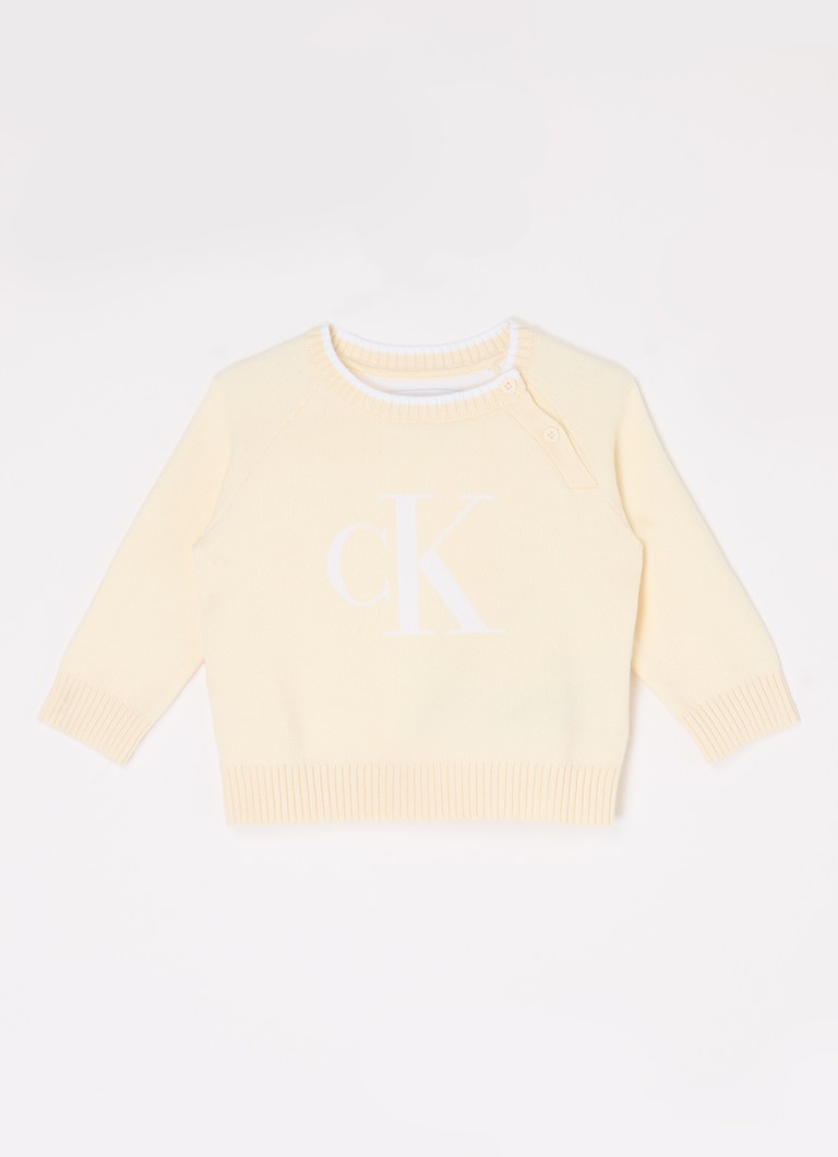Maglione a maglia fine Calvin Klein con logo lavorato a maglia