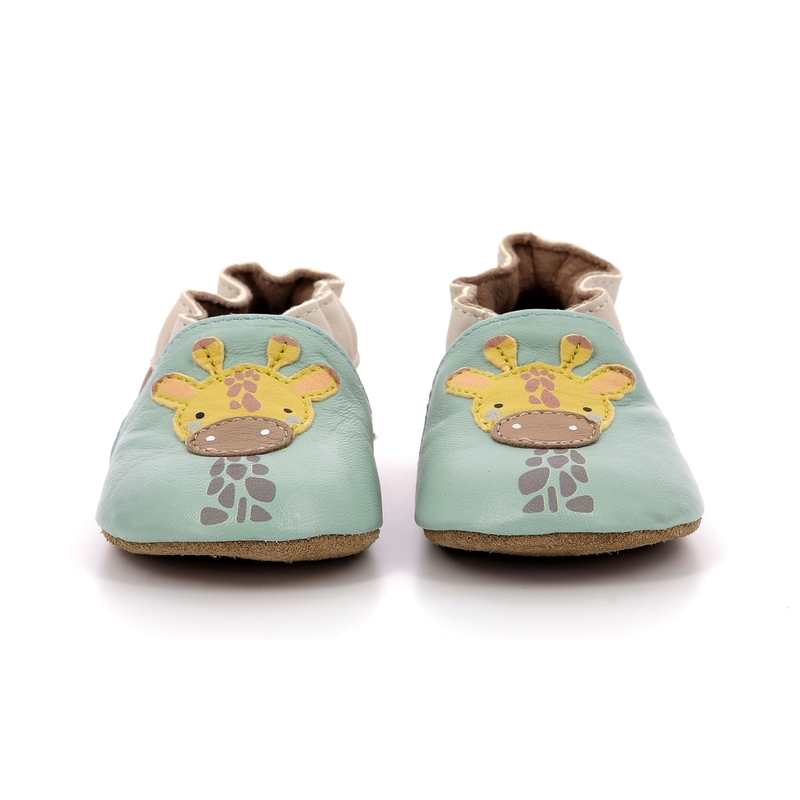 Chaussons cuir tannage vegetal Girafe Hug