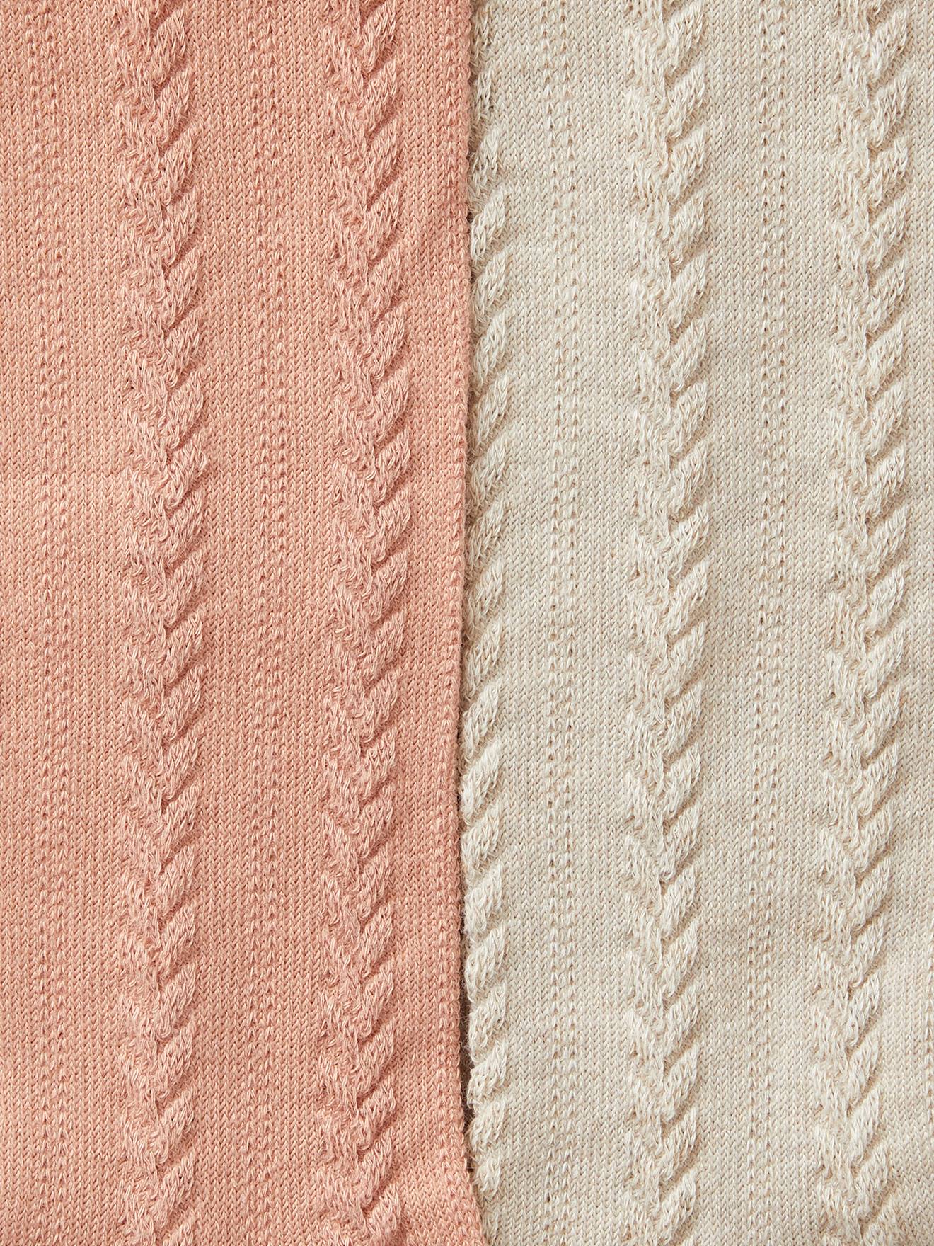 Lot de 2 paires de collants en maille torsadée bébé fille beige chiné