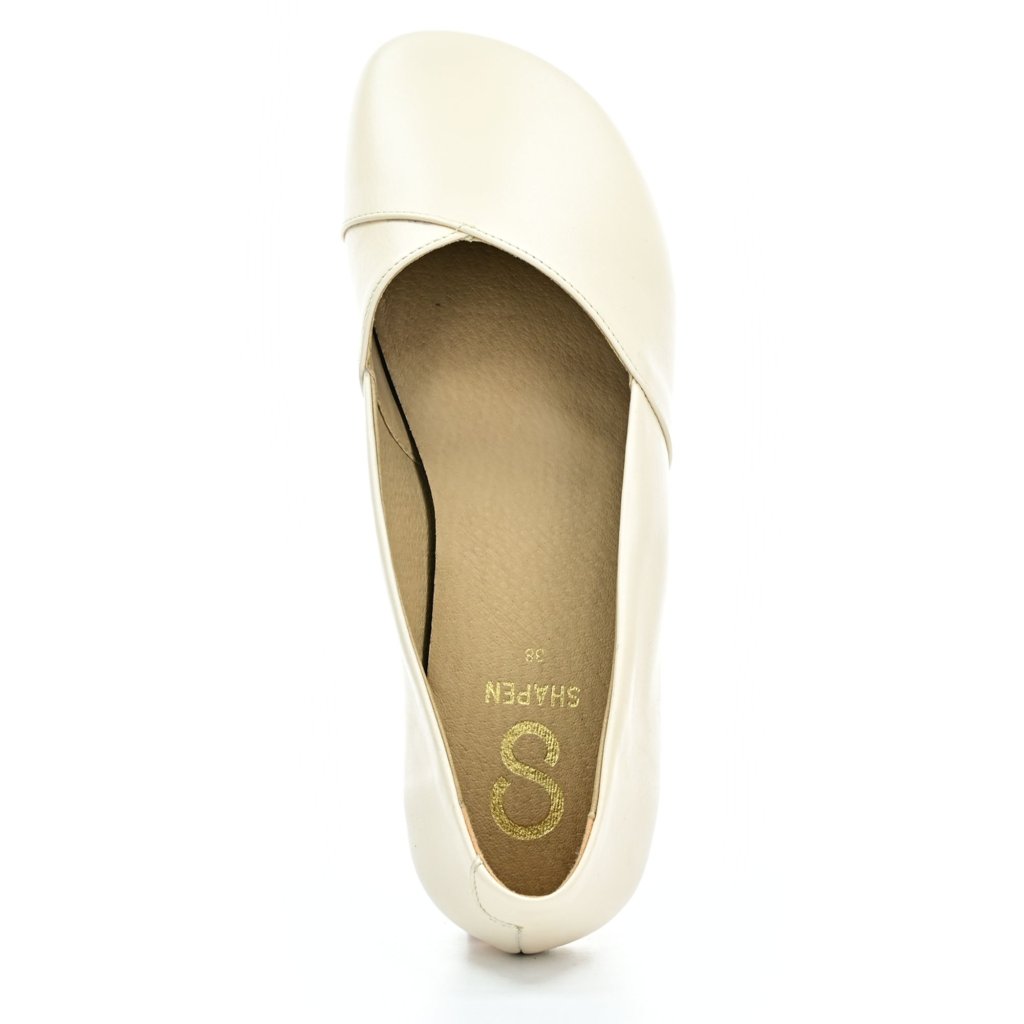 Shapen Peony Beige Regular Barfuß-Ballerinas
