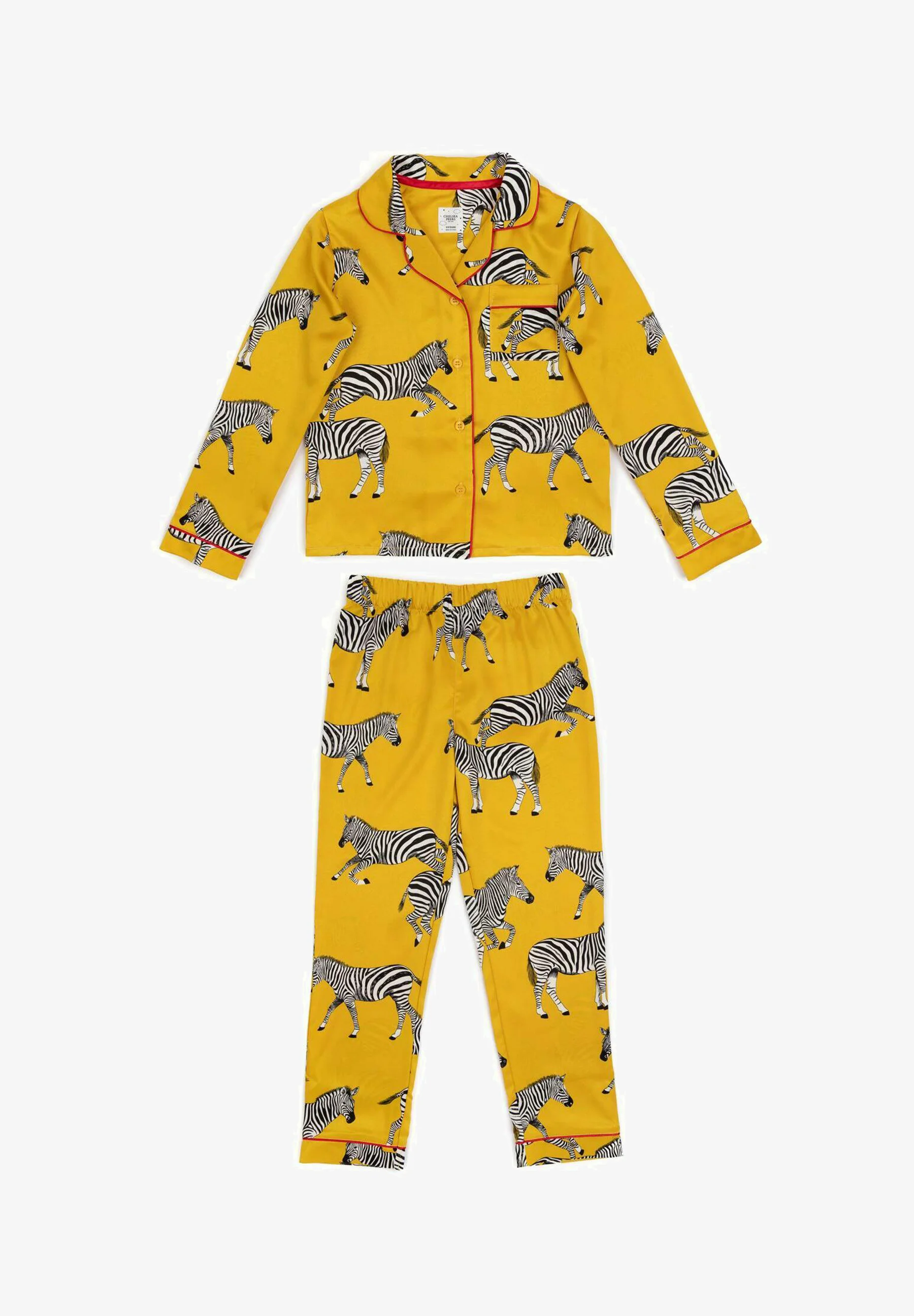 Conjunto de pijama con estampado de cebra de Chelsea Peers