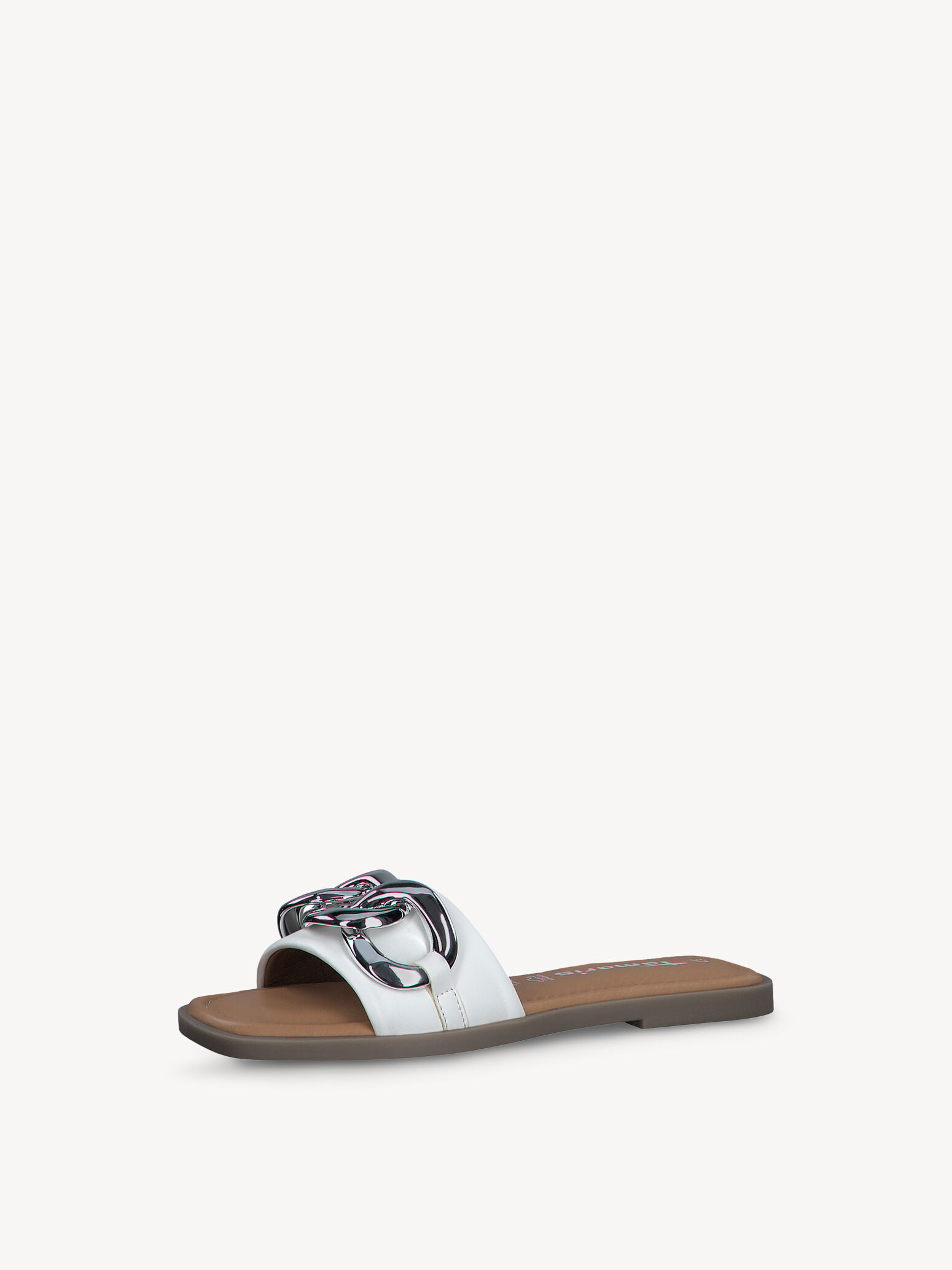 Mule en cuir - blanc