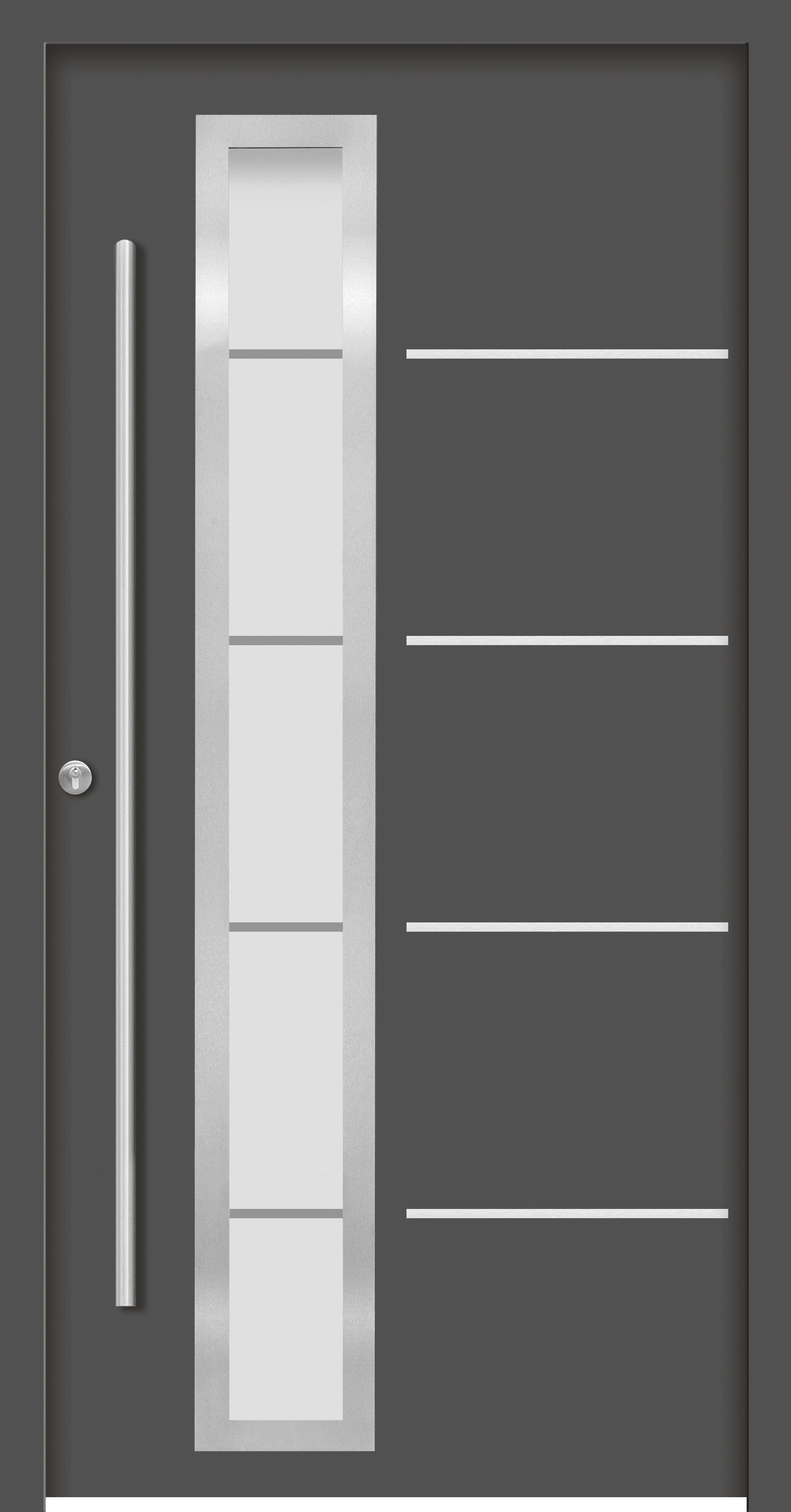 SplenDoor Haustür SPLIT Prime (Set), sehr gut wärmegedämmt und Stabil, mit 3-fach Verglasung, mit Türrahmen