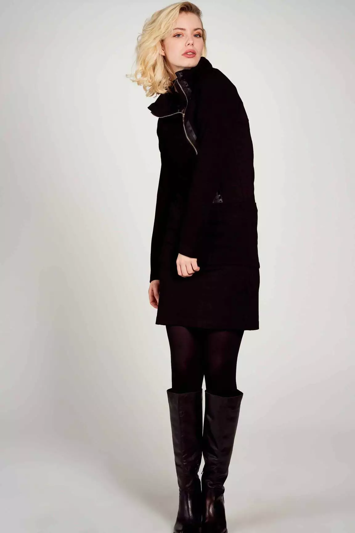 Nu Robes Mi Longues Femme couleur noir
