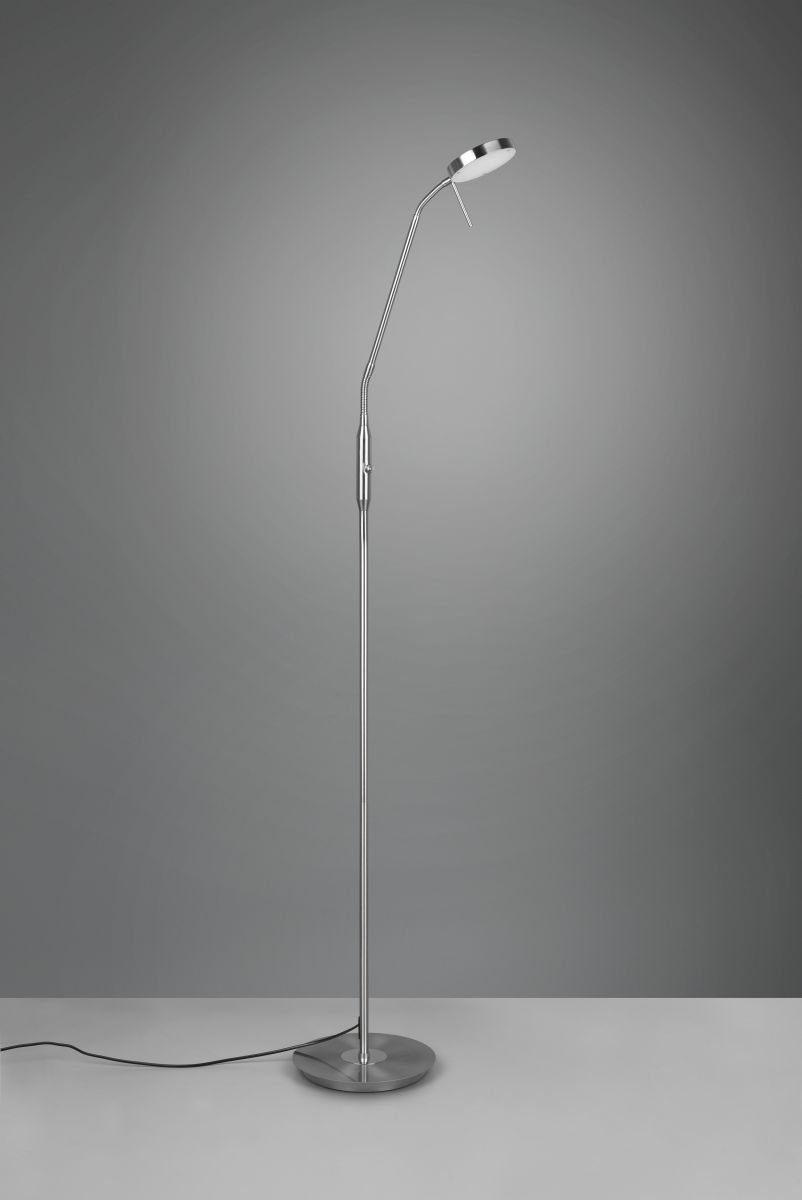 TRIO LED Stehleuchte Monza Nickel