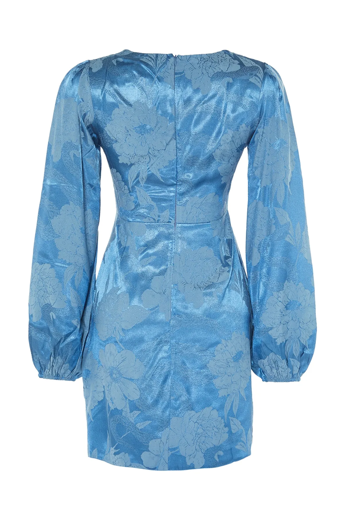 Trendyol Collection  Elegantes Abendkleid mit blauen Knöpfen und Details TPRSS20EL1519