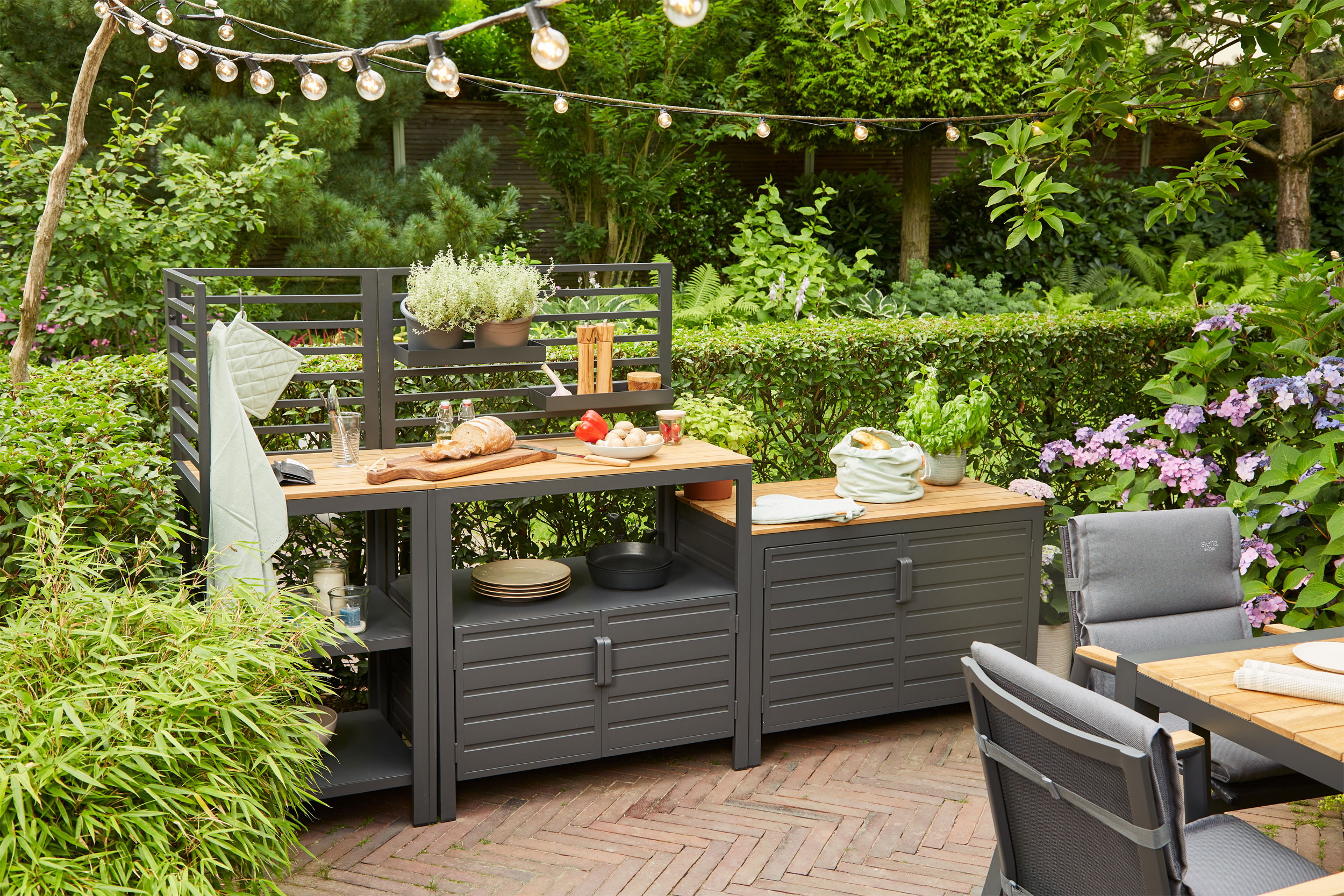 SIENA GARDENOutdoorküche Mittelt. niedrig