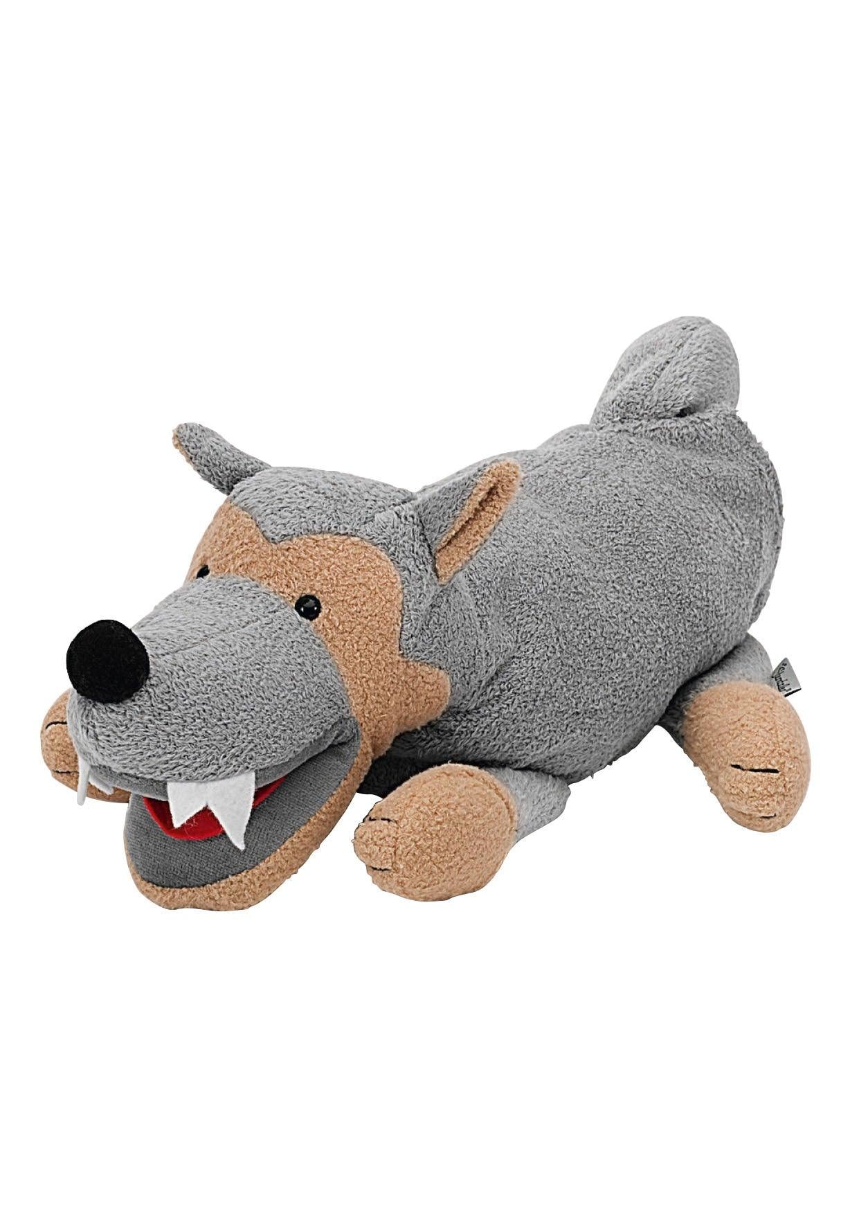 Handpuppe Wolf grau, 30 cm für das Kasperletheater