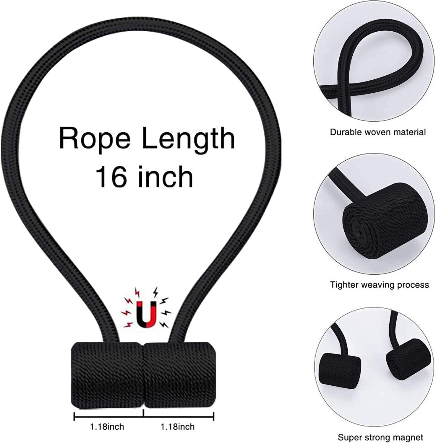 Dekoklammer für Raffhalter 4 Stück Magnetische Gardinen Raffhalter, SCOHOME, (1 satz, 4-tlg., für Gardinenklammern Vorhänge Zuhause, Büro, Dekoration), Gardinen Halter mit Magneten, Vorhang Halter Raffhalter