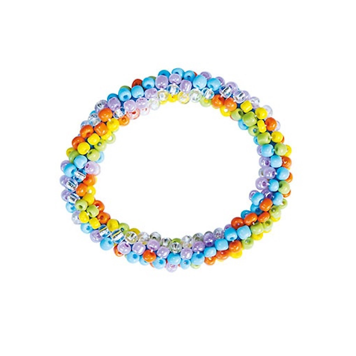 Armbandset Webstuhl mit Garn und Perlen