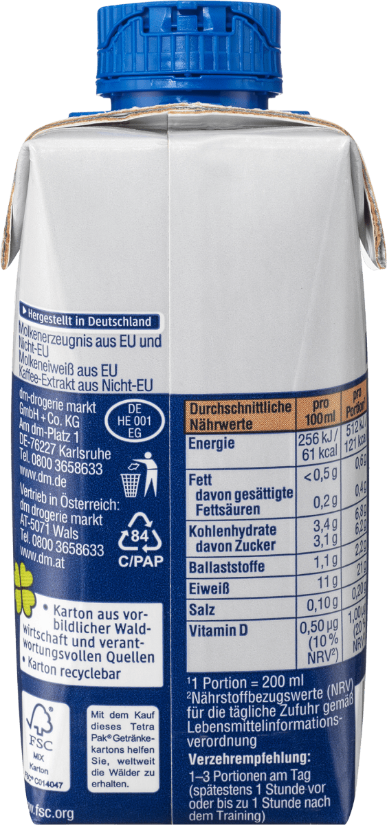 Proteindrink Eiskaffee Geschmack, trinkfertig, 200 ml