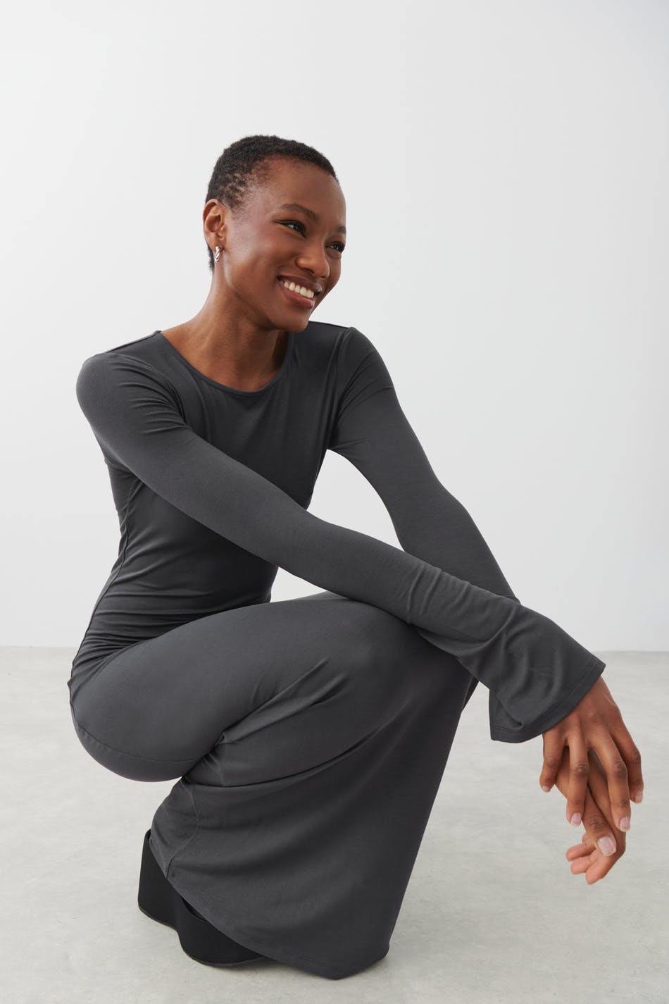 Soft touch jersey maxi dress
