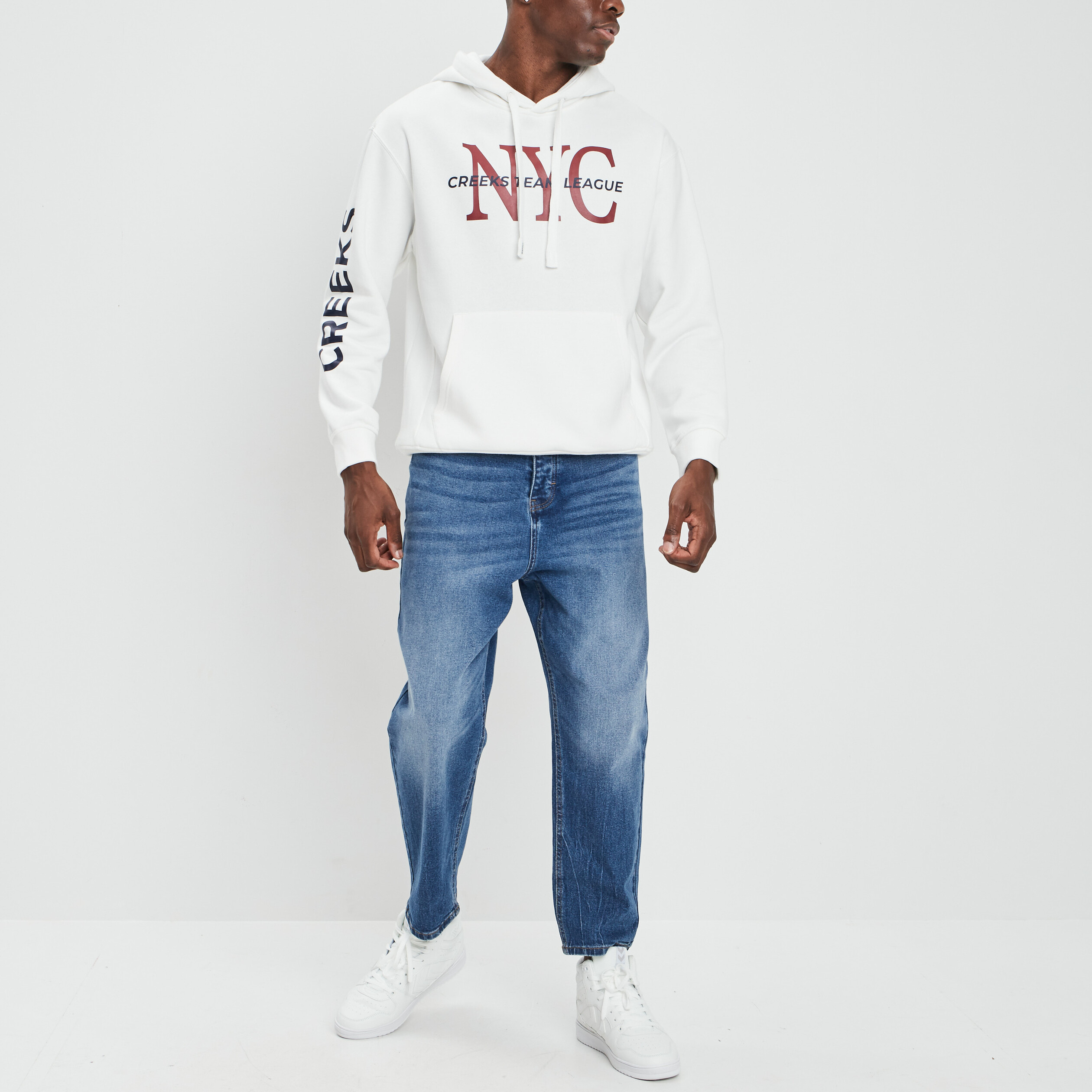 Sweat à capuche hoodie Creeks ivoire homme | La Halle