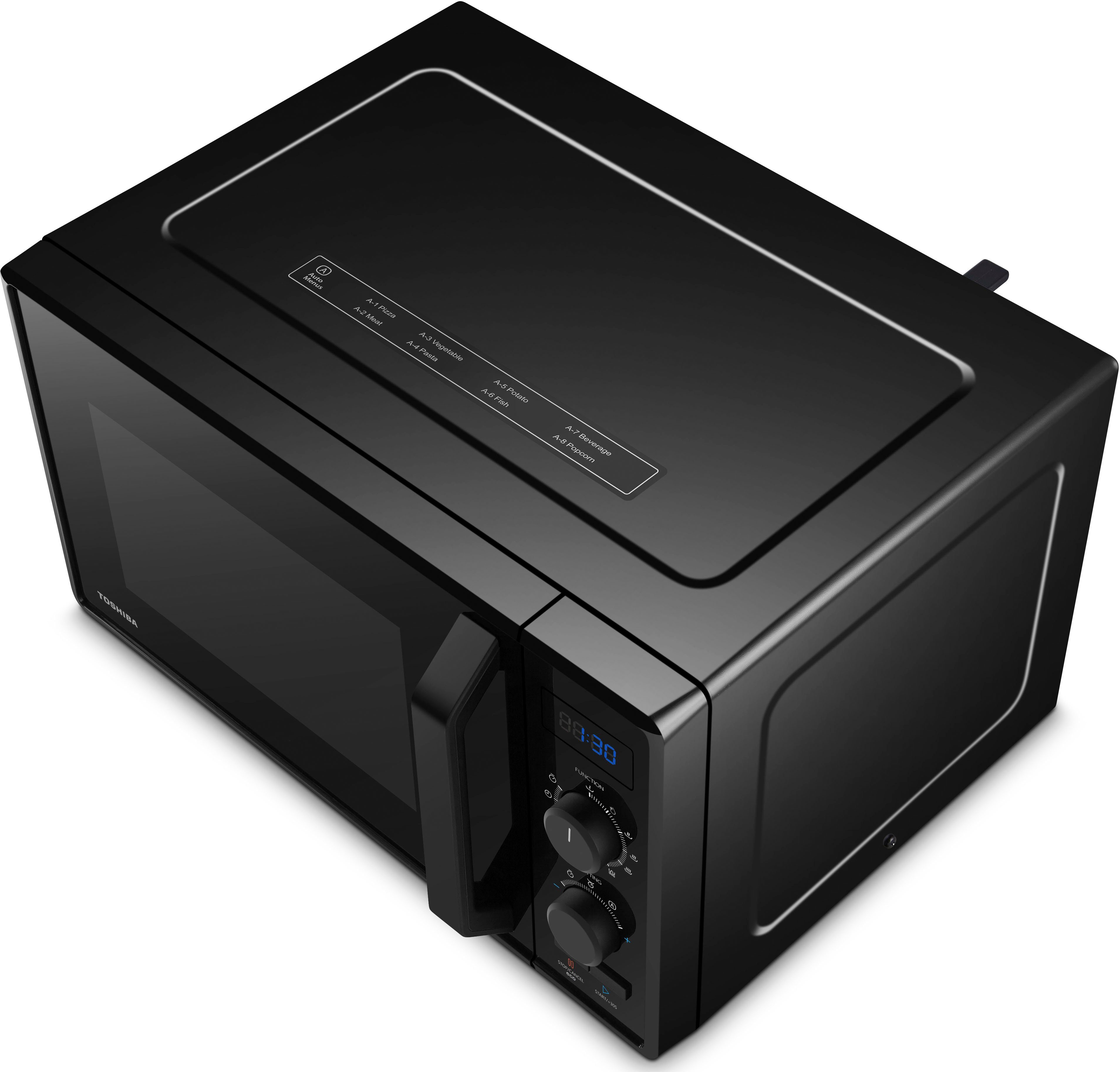 Toshiba Mikrowelle MW2-AG23PF(BK), Grill und Heißluft, Mikrowelle, 23 l
