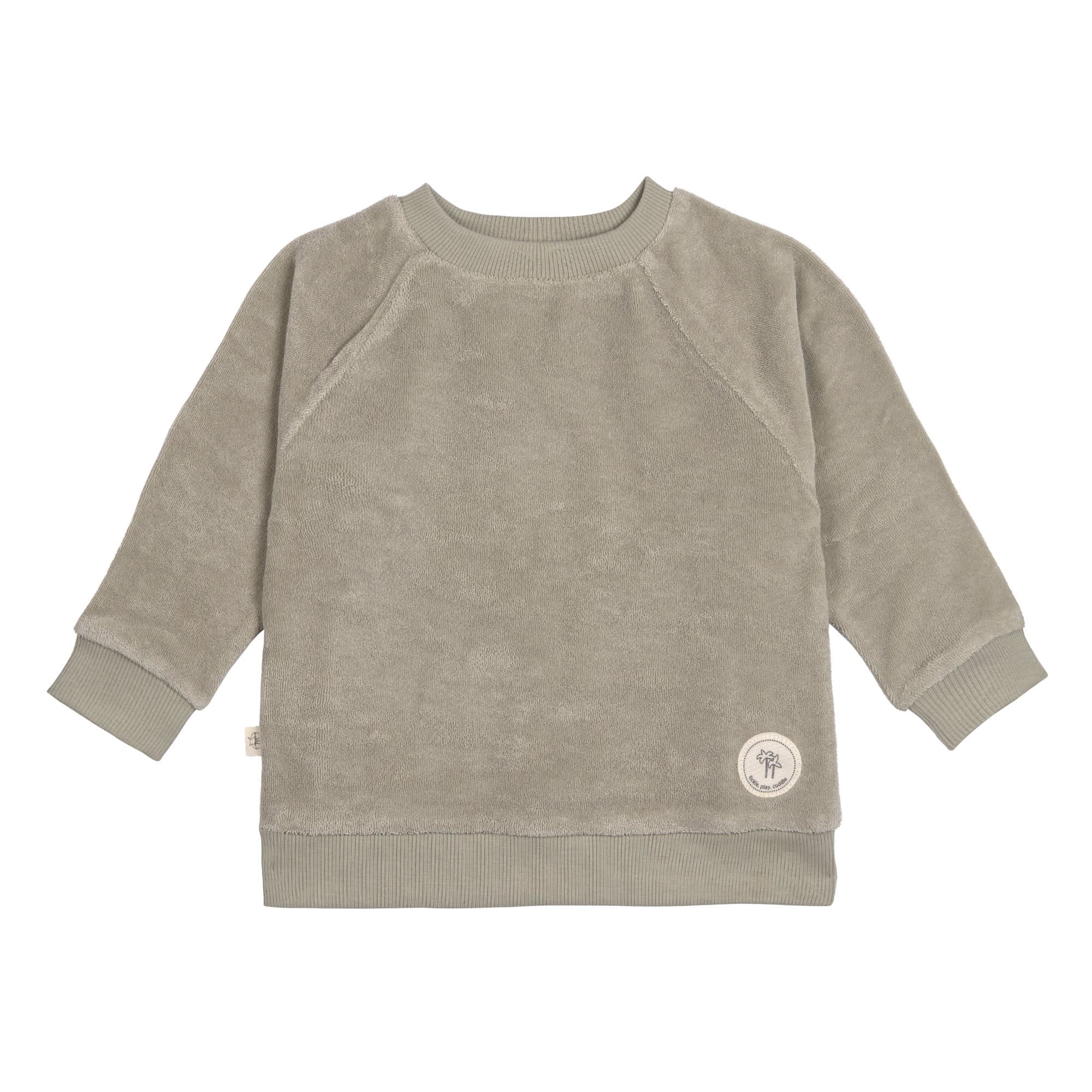 Frottee Sweater Kinder, Oliv