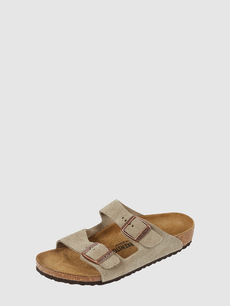 Sandalen aus Veloursleder Modell 'Arizona' in taupe