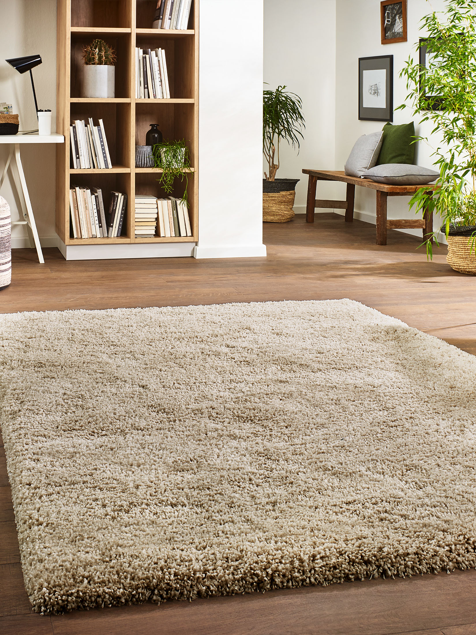 Creation Hochflor-Teppich, Beige