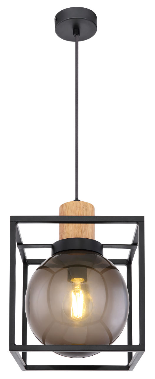 Globo Lighting - HILKO - Hängeleuchte Metall schwarz matt, 1x E27 LED