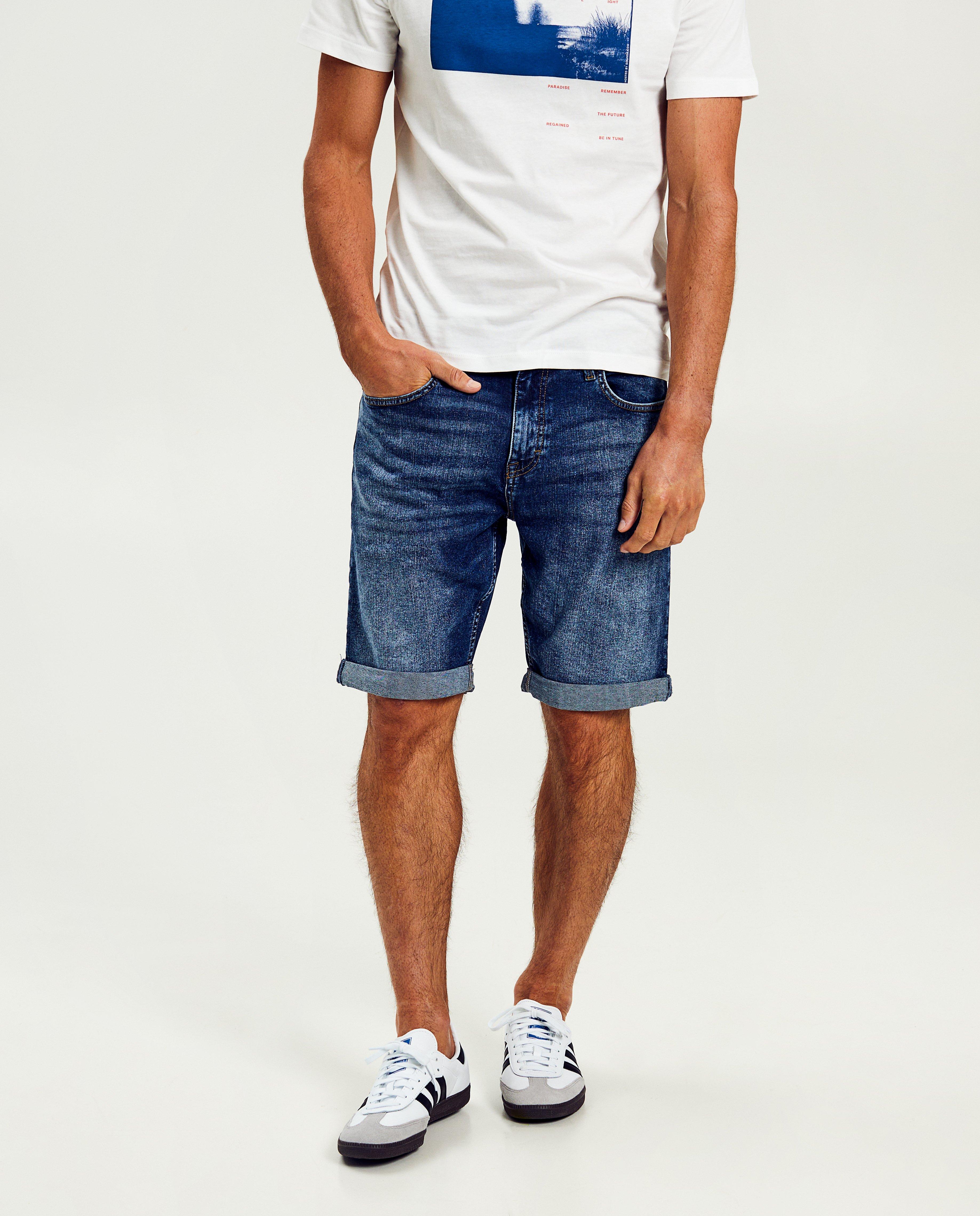 Pantaloni scurți din denim S. Oliver Blue, croială regulată, albastru închis