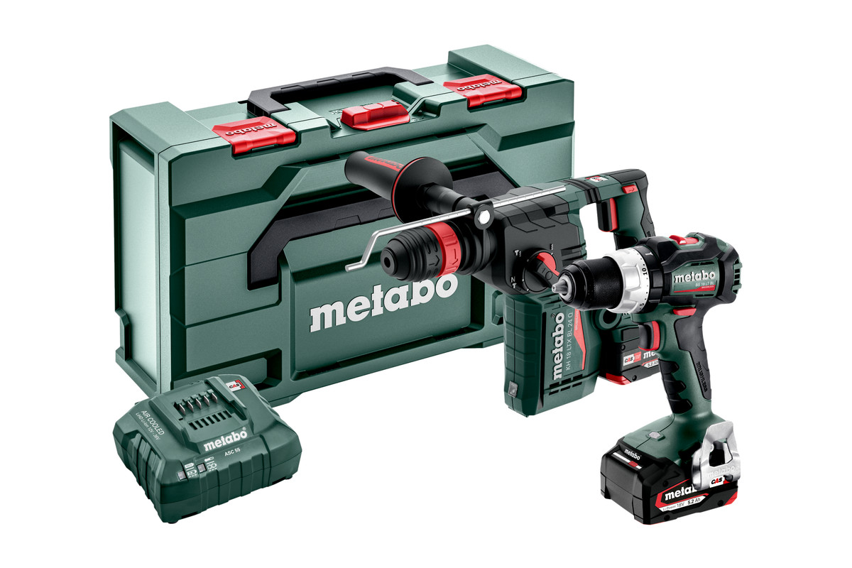 Metabo 685219650 Comboset 2.4.8 18V 5.2Ah Li-Ion - BS18LT BL Accuboor + KH18LTX BL 24 Q Combiciocan 685219650
