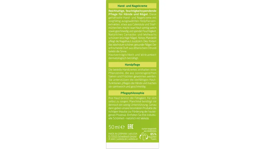 WELEDA CITRUS Hand- und Nagelcreme 50 ml