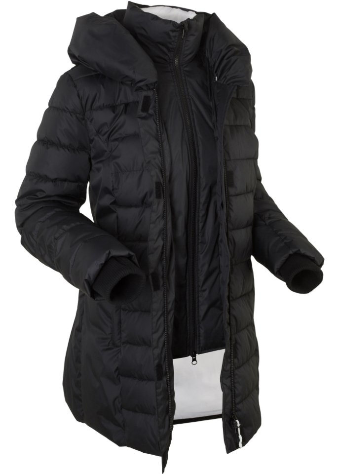 Outdoor-Kurzmantel, 2-in-1-Optik, gesteppt