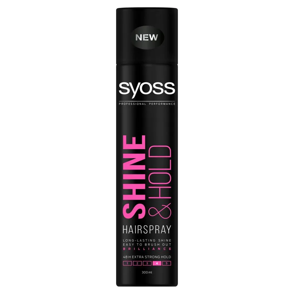 „Syoss Shine&Hold“ plaukų lakas