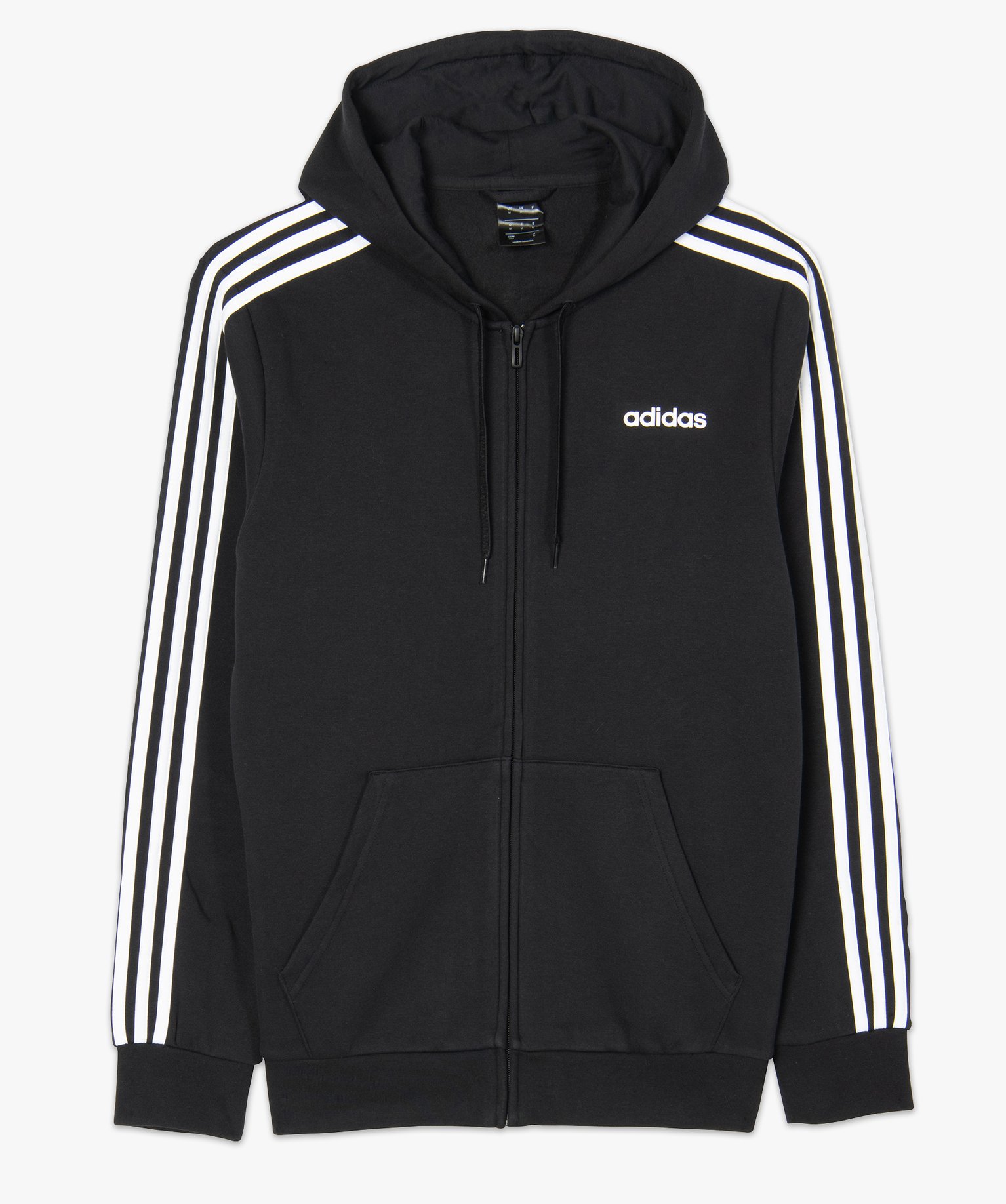 Sweat homme zippé à capuche - Adidas noir | GEMO