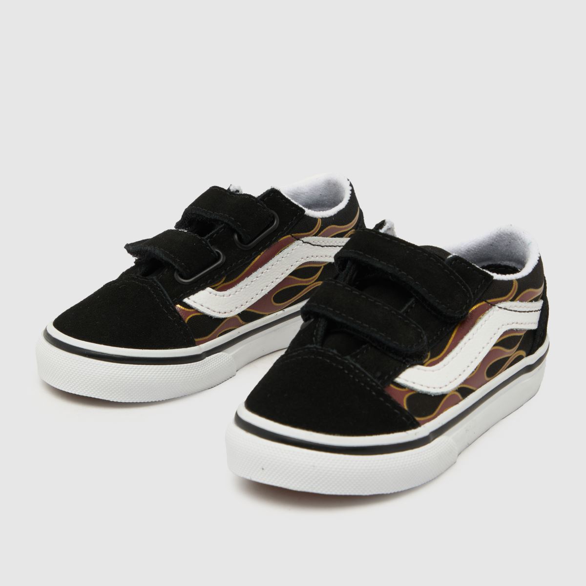Vans svarta och vita Old Skool v pojkar småbarnsskor