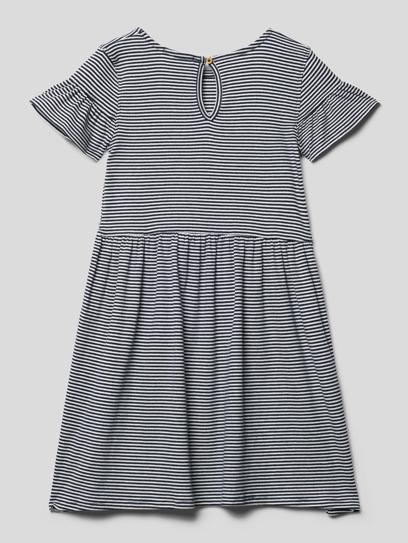 Kleid mit Streifenmuster in marineblau