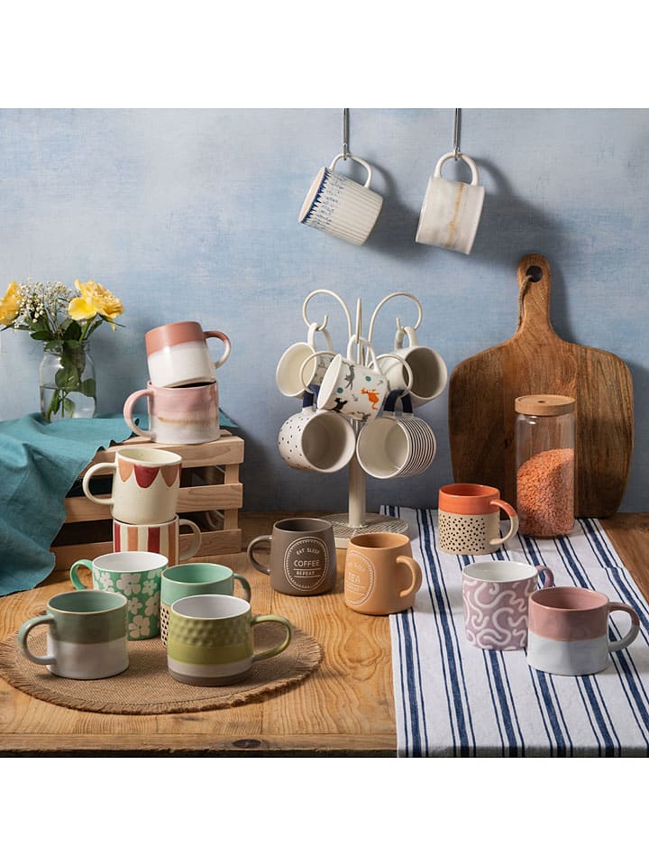 Mikasa 2er-Set: Kaffeetassen in Weiß/ Bunt - 300 ml günstig kaufen onesize