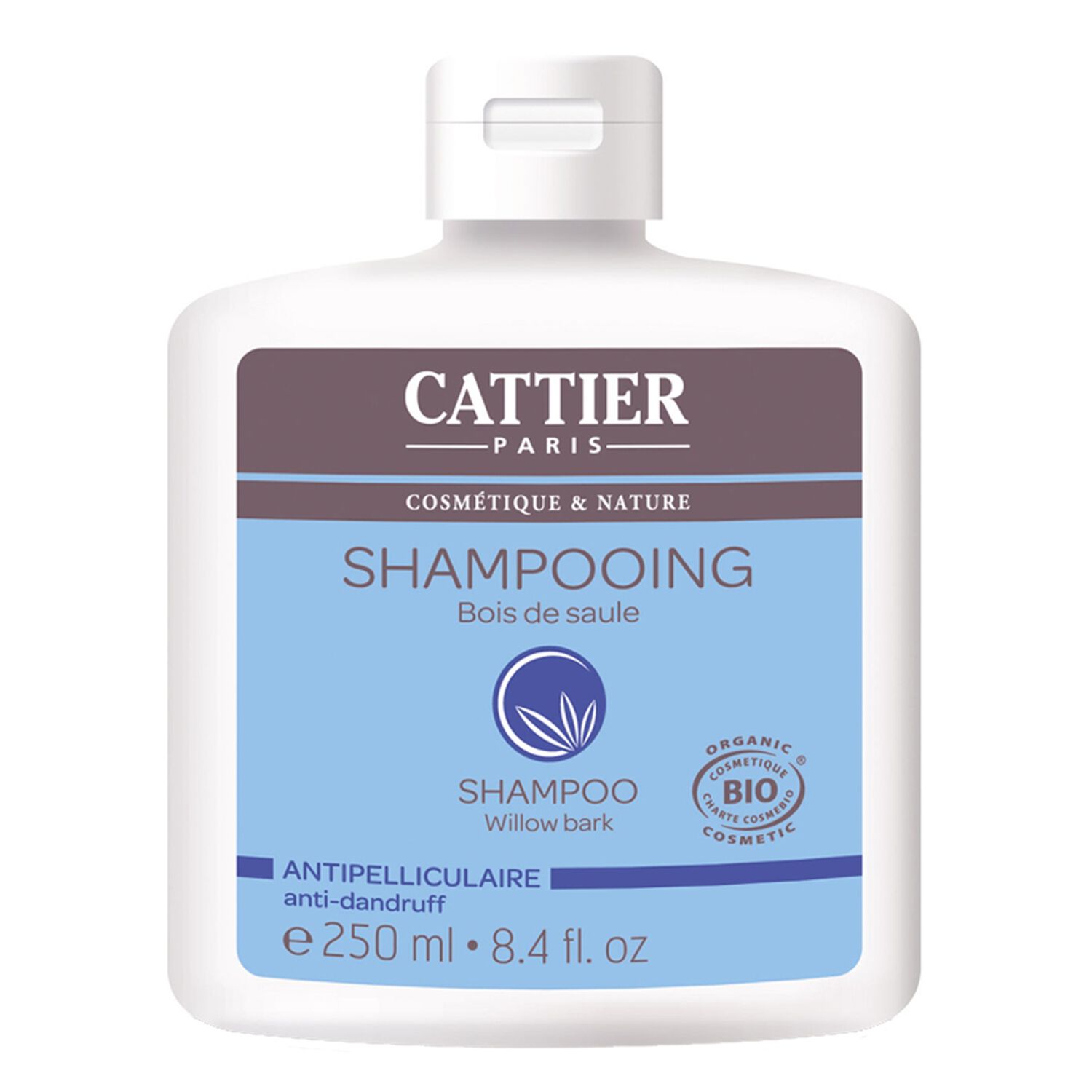 Cattier Shampooing Bois de Saule Antipelliculaire 250 ml