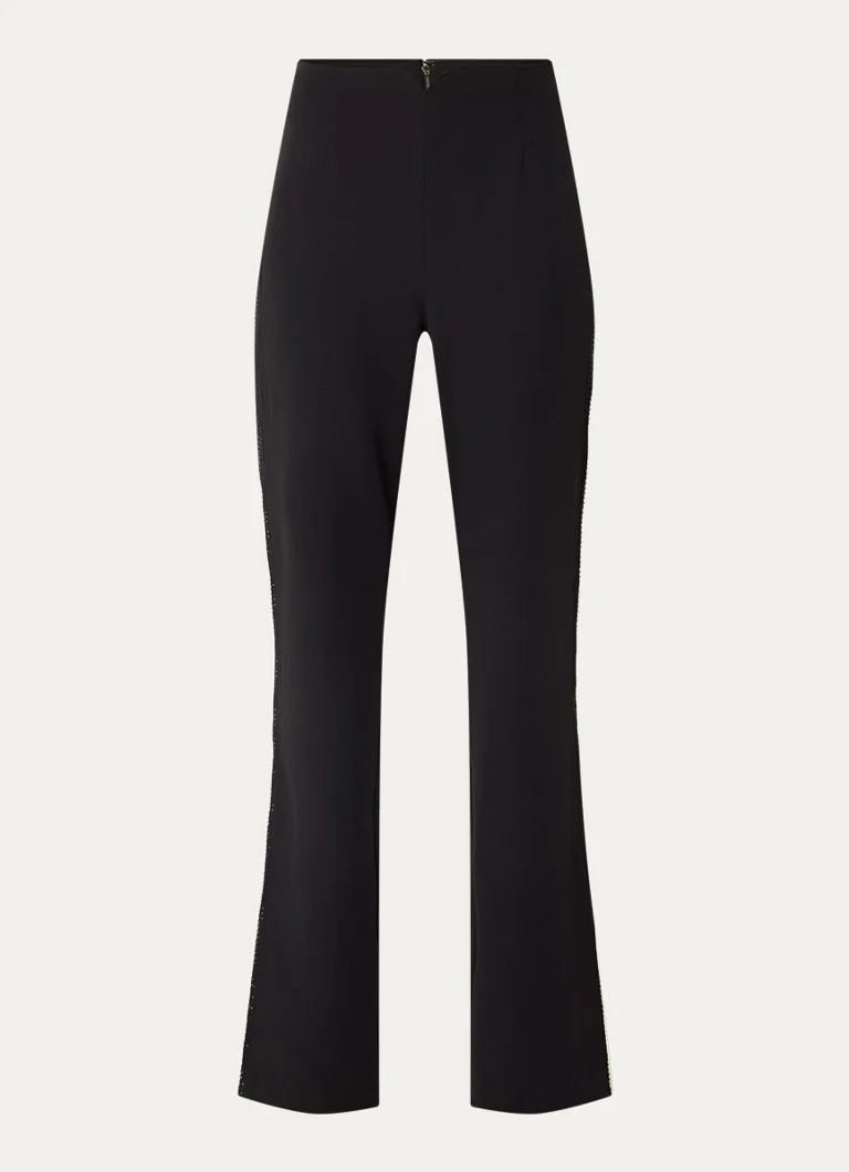 Pantaloni Eliza cu talie înaltă și croială evazată de la Fifth House, decorați cu cristale.