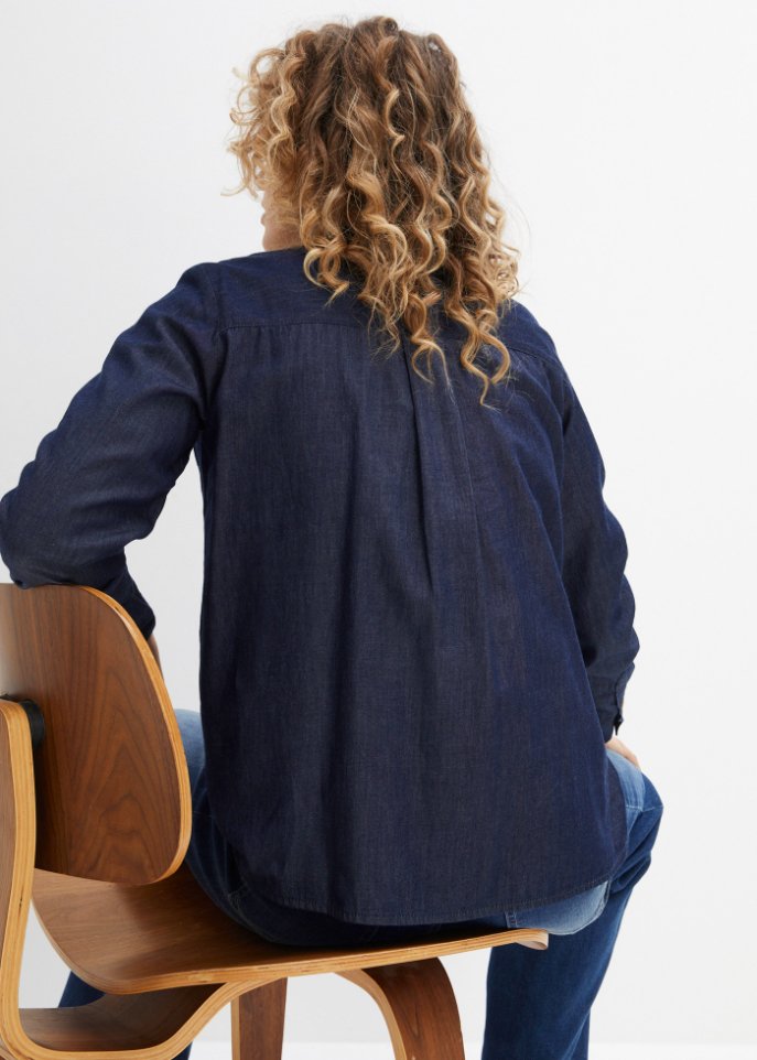 Jeans-Tunikabluse aus Bio-Baumwolle