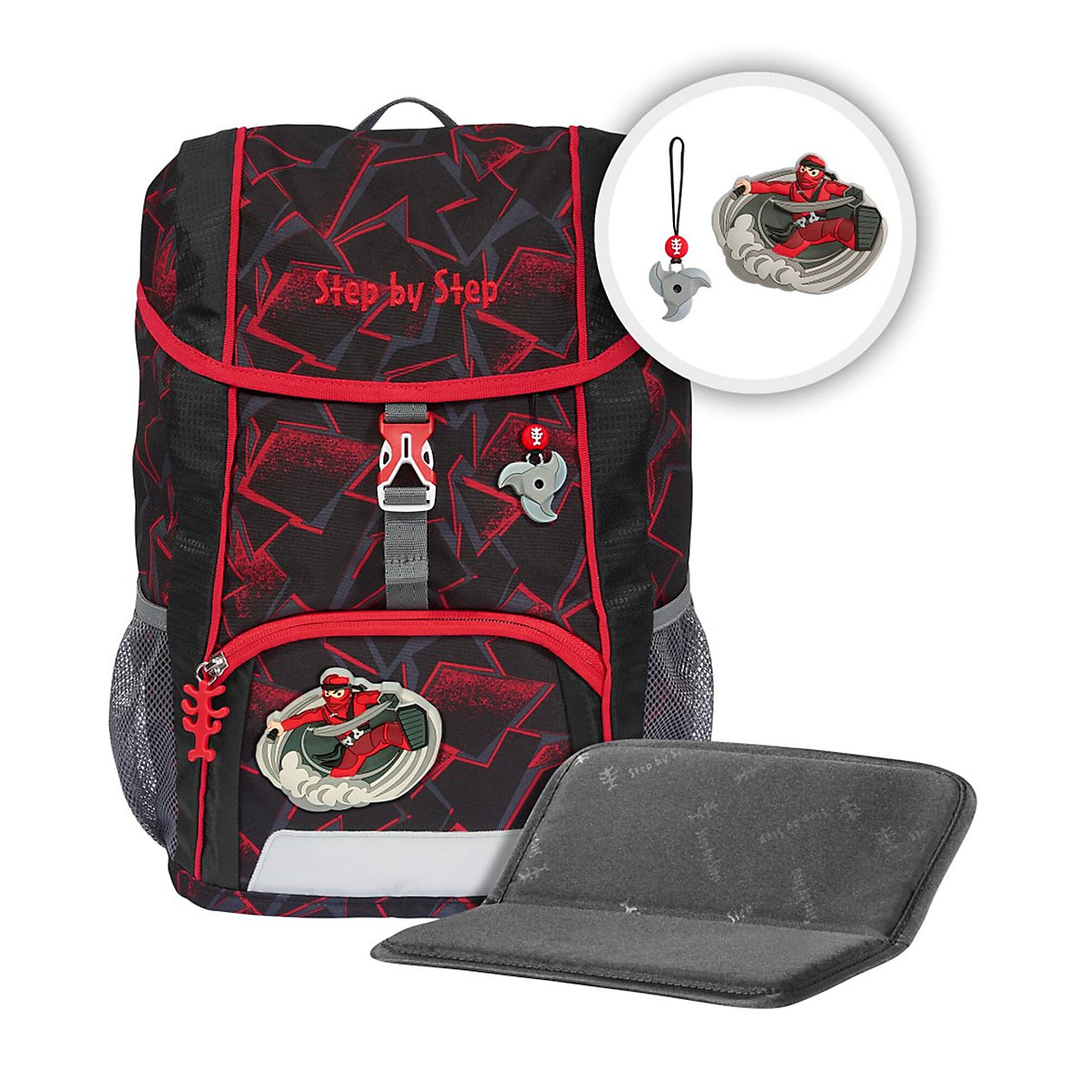Kinderrucksack KID  Ninja Yuma, inkl. Sitzkissen & MAGIC MAGS