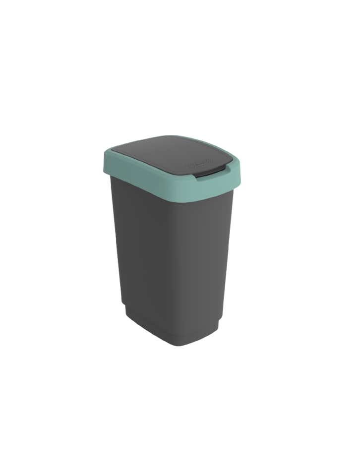 Rotho Twist Mülleimer mit Deckel 25l, Kunststoff (PP)  in Mistletoe grün günstig kaufen onesize