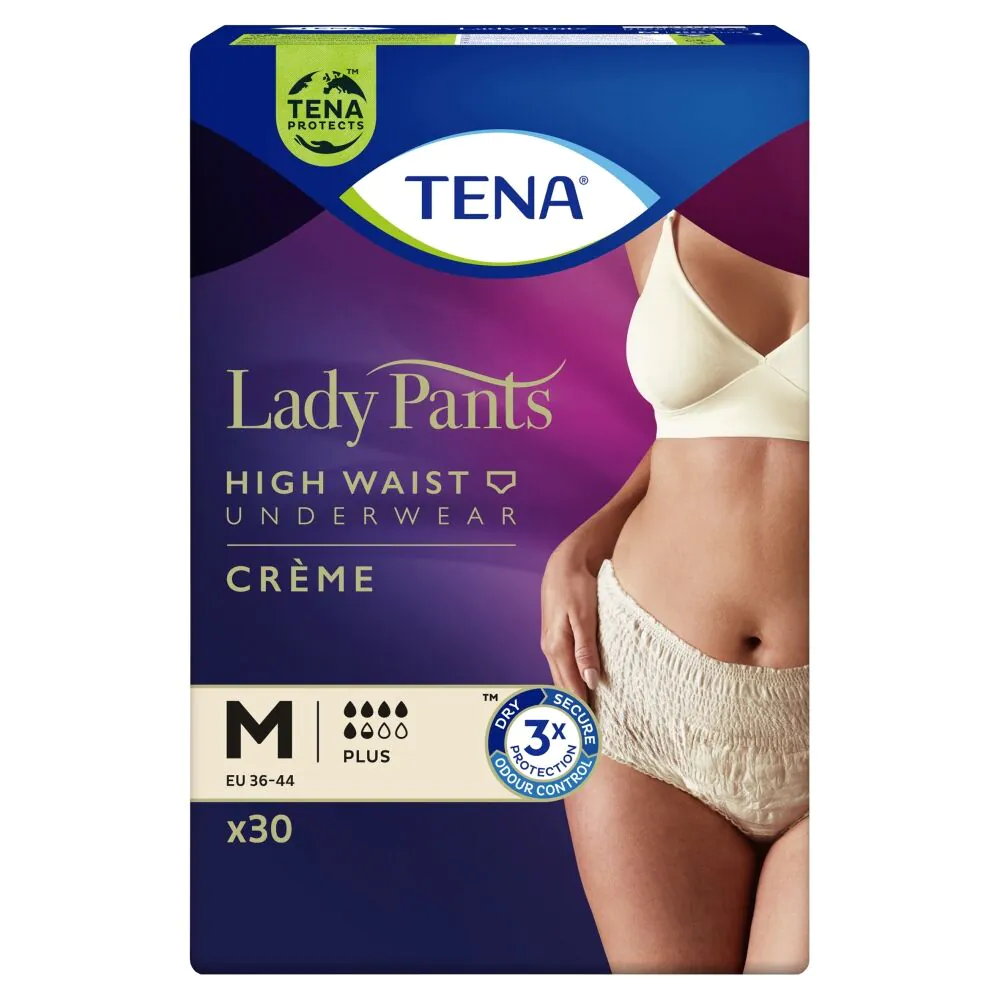 Tena Lady Pants Plus, упијајуће гаћице за жене, крем боја, средње