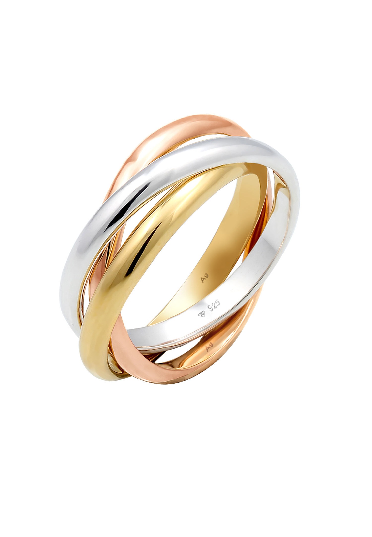 Elli Ring Basic Wickelring Klassisches Design 925 Silber