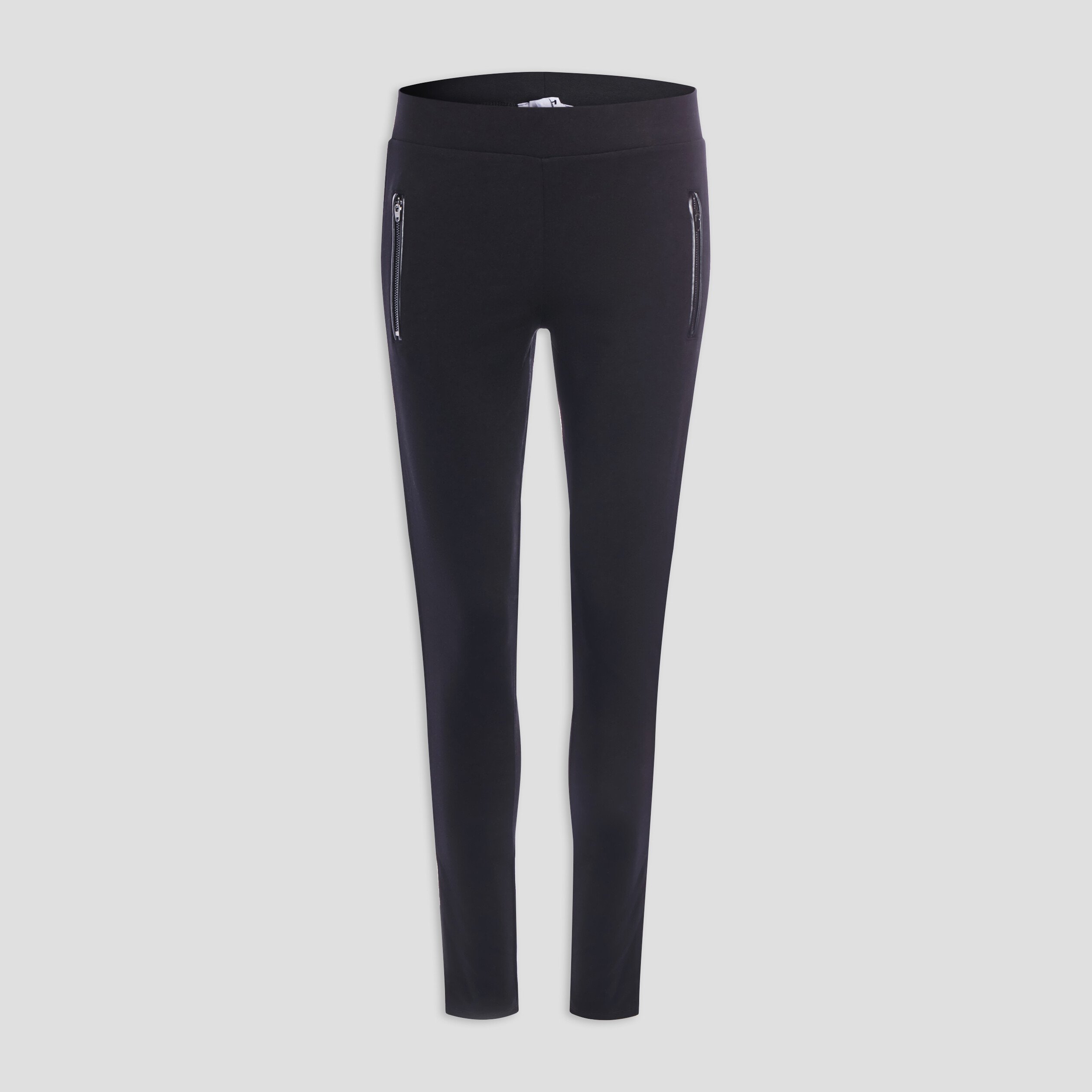Pantalon legging skinny poche zippée noir femme | La Halle