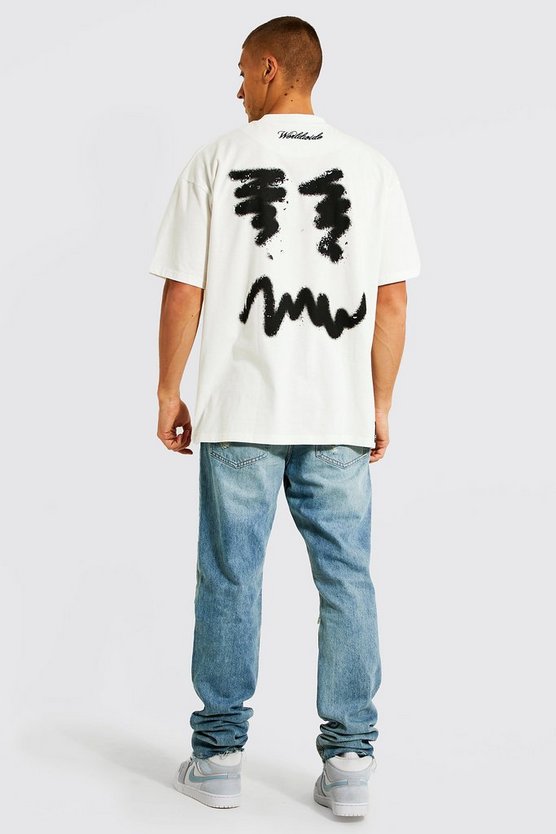 Oversize T-Shirt mit Graifitti-Print