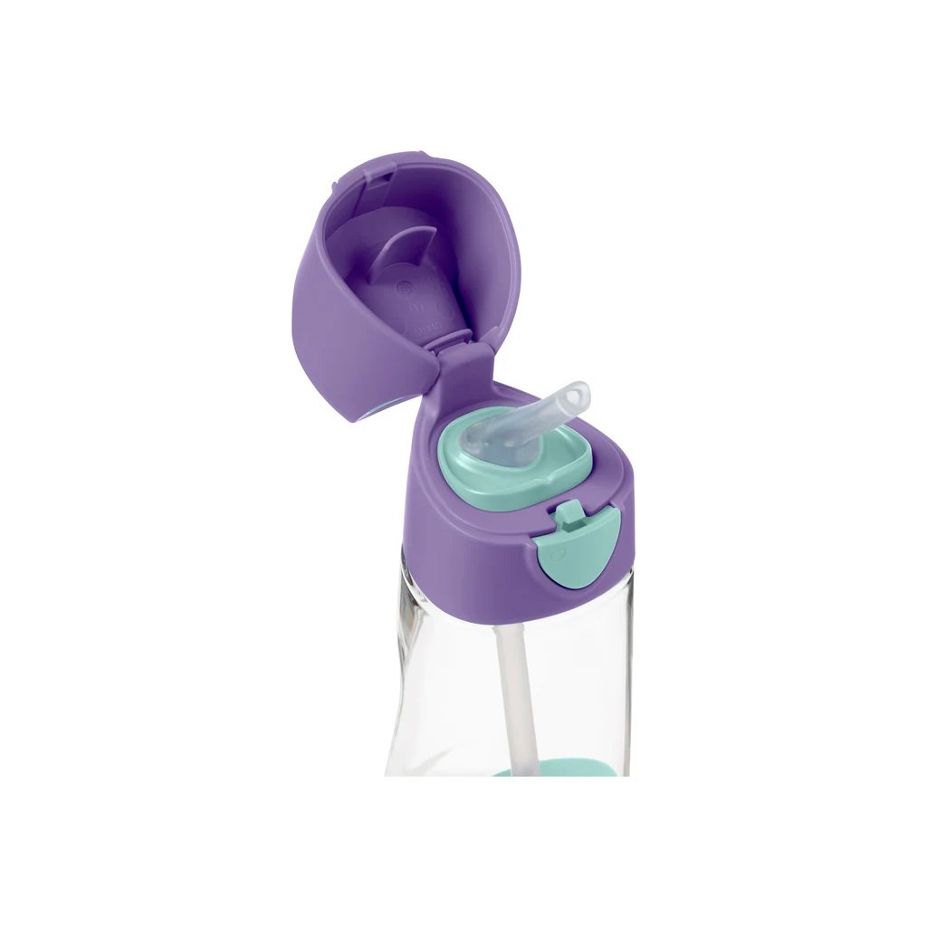 b.box Tritan-Flasche mit Strohhalm 450 ml - Lilac Pop